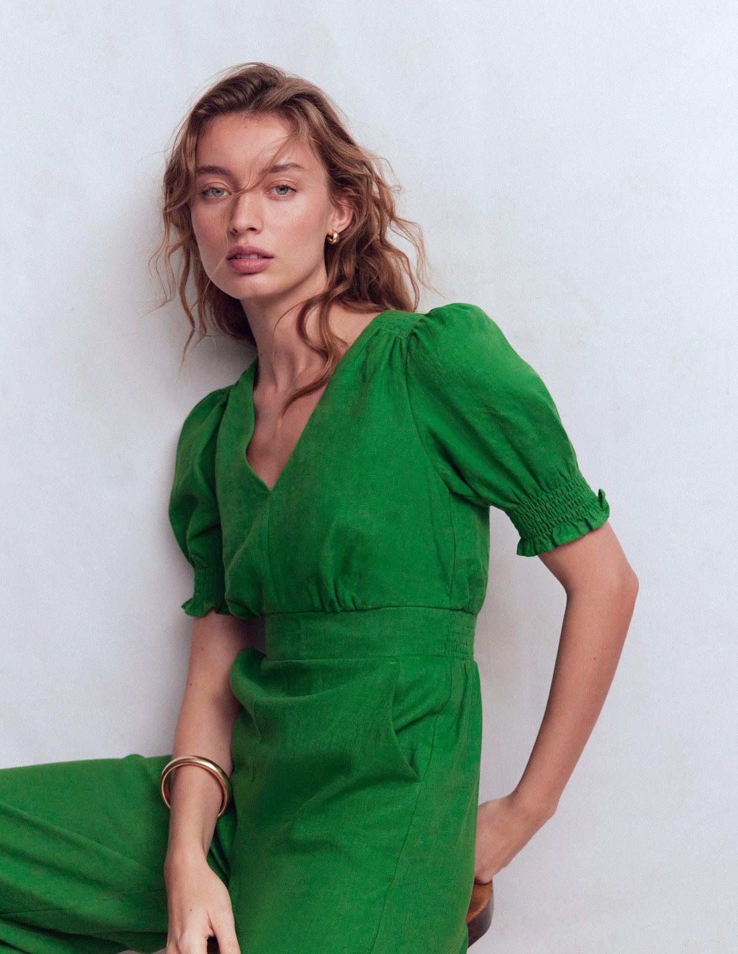 Combinaison Anna en lin-Vert des Highlands