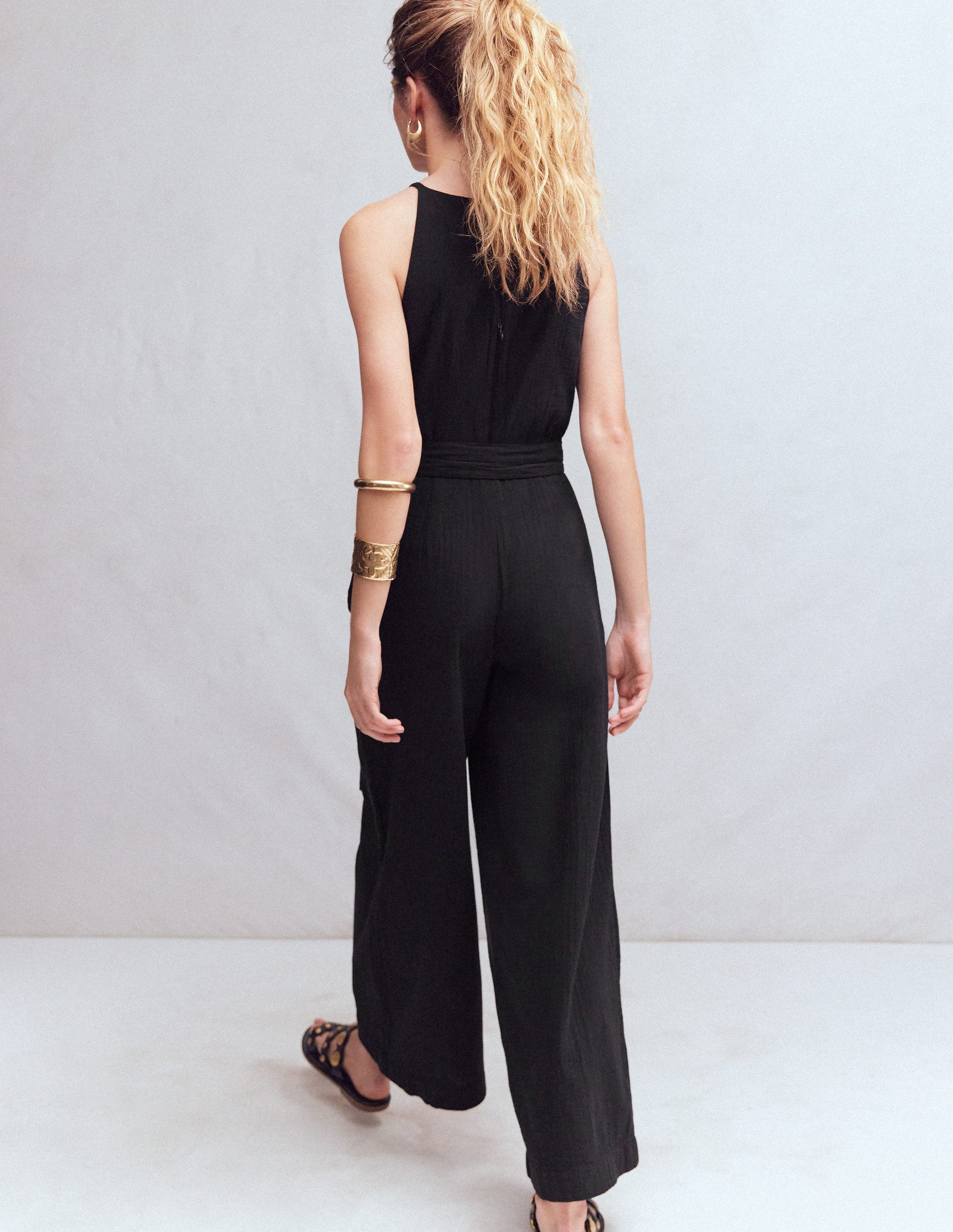 Rosa Doppeltuch-Jumpsuit-Schwarz-3