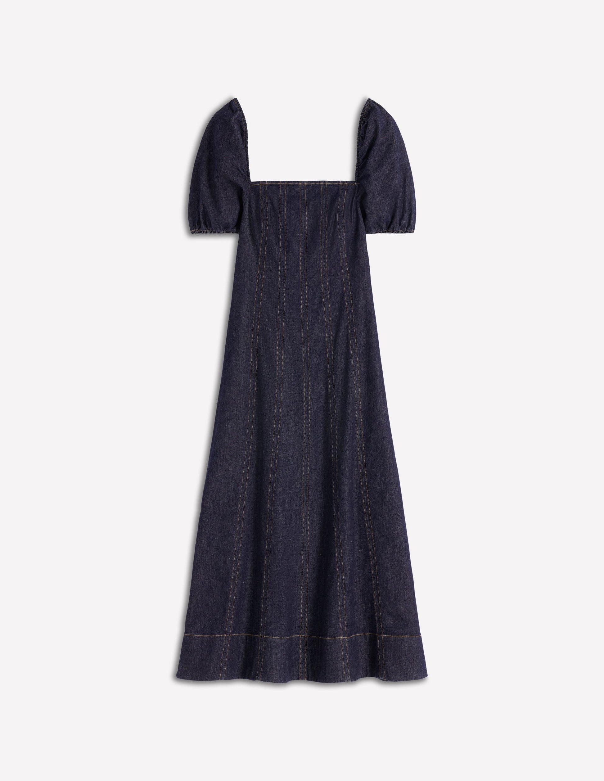 Jeanskleid mit Puffärmeln-Indigo-6