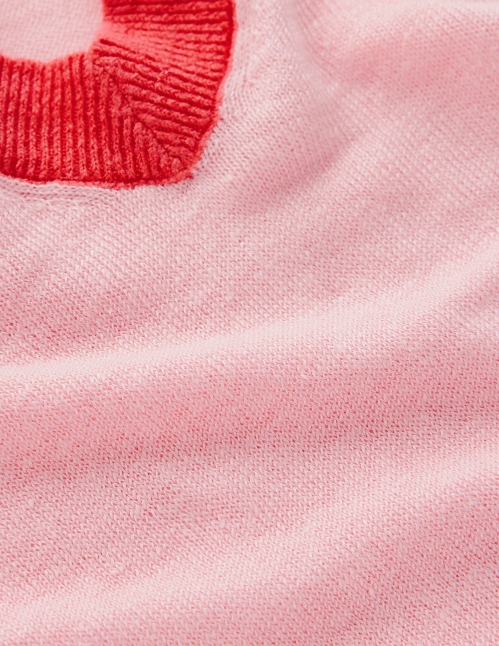 Agnes Leinen-T-Shirt mit V-Ausschnitt-Rosa Blockfarben - Image 6