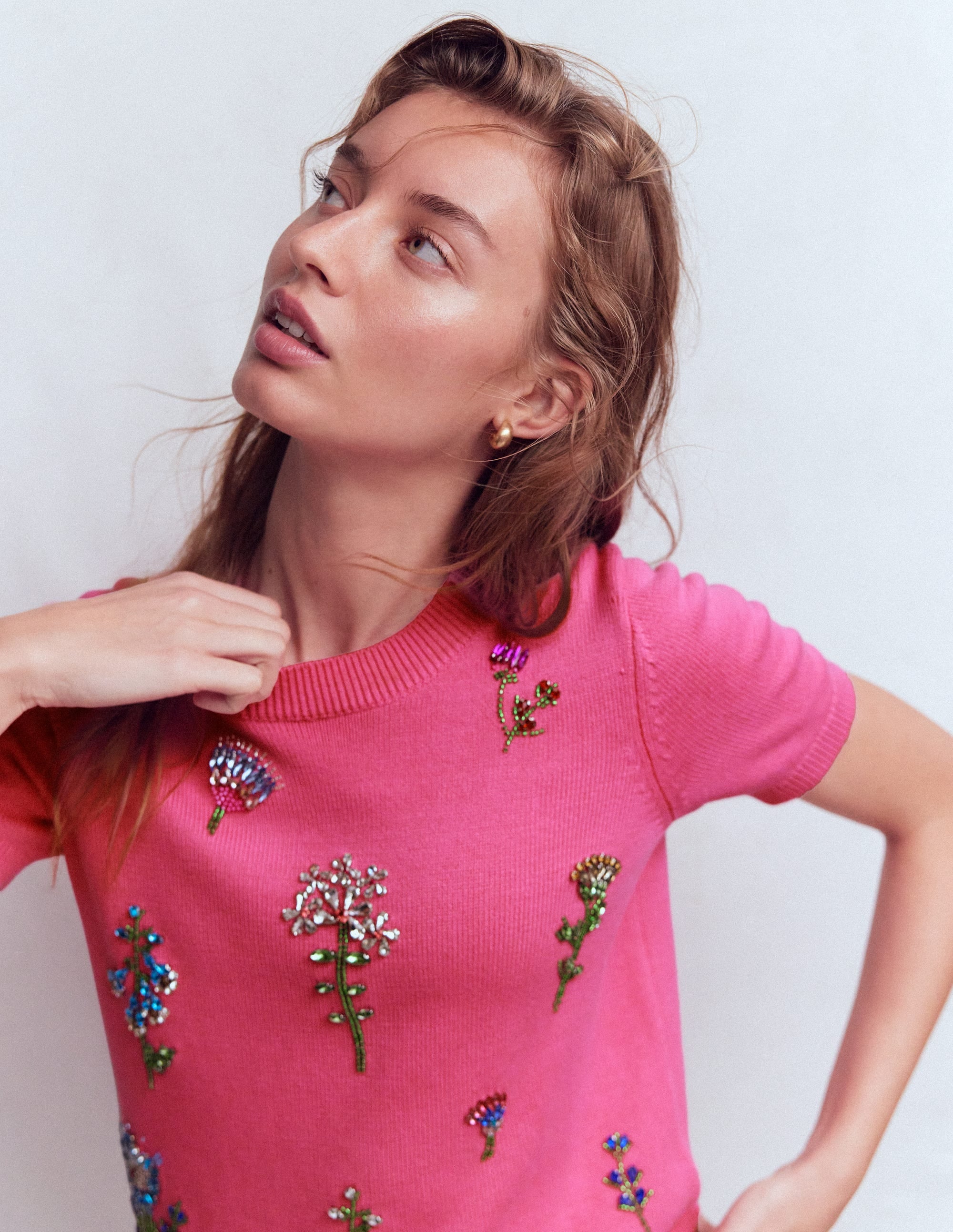 T-shirt ornementé-Punch rose - Image 2