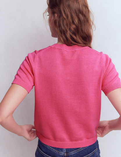 Embellished T-Shirt-Pink Punch-4