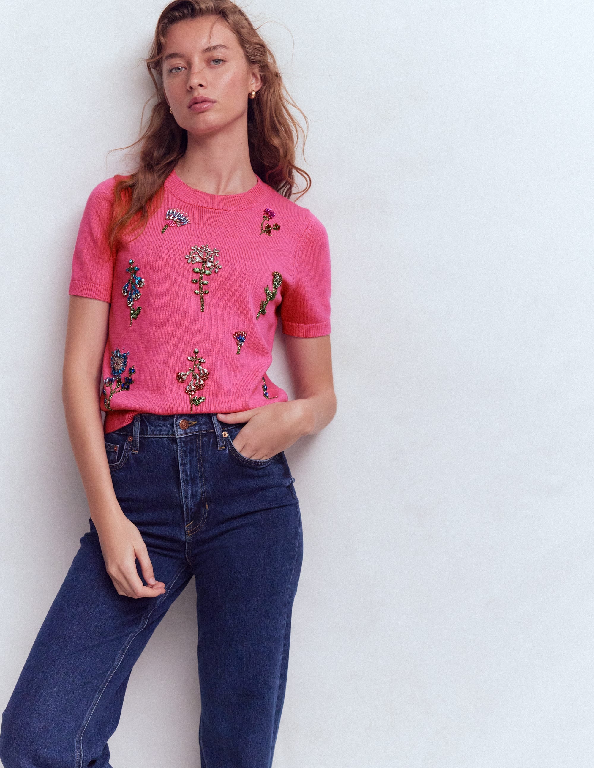 T-shirt ornementé-Punch rose - Image 4