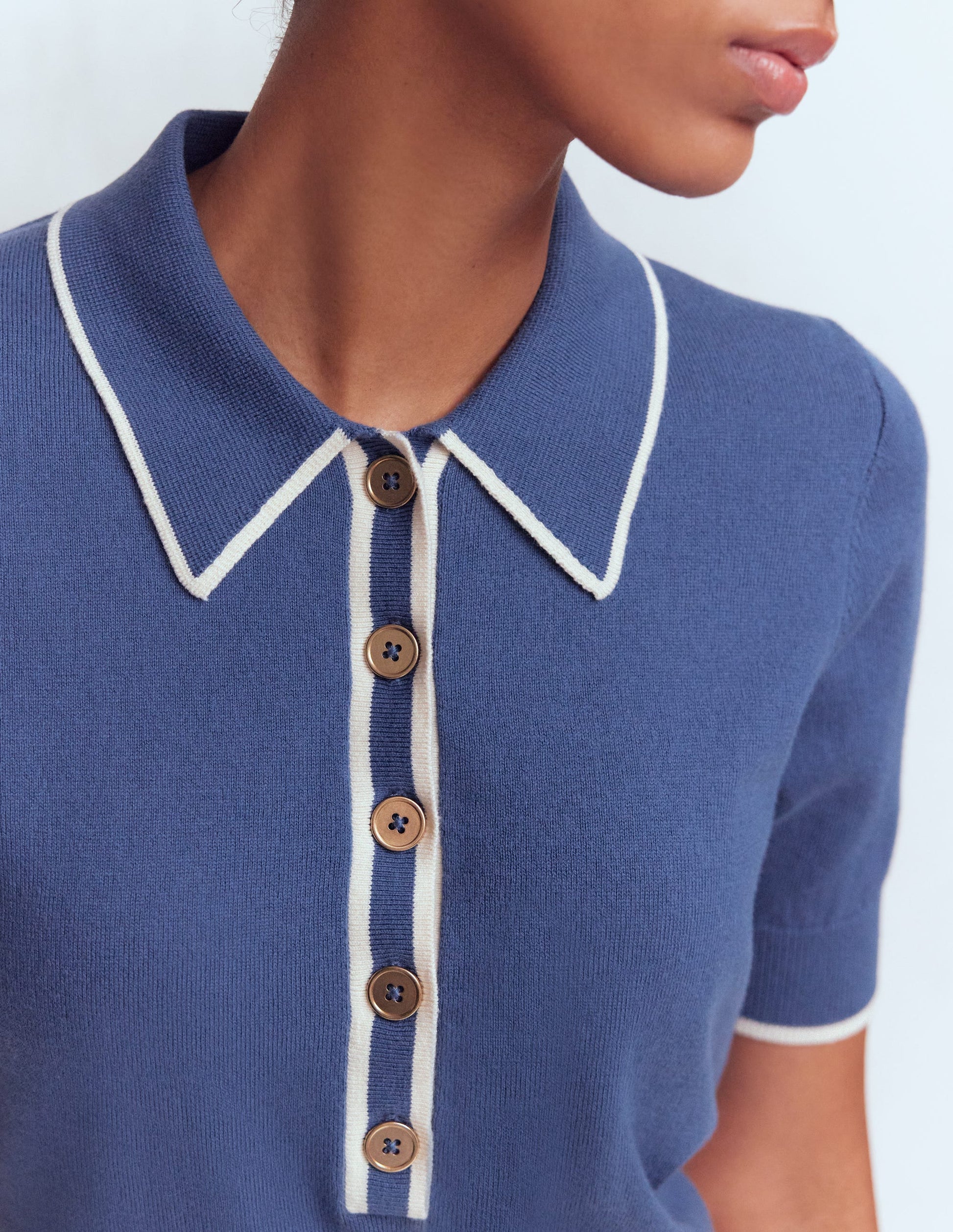 Liz Henley-T-Shirt-Klassisches Marineblau-2