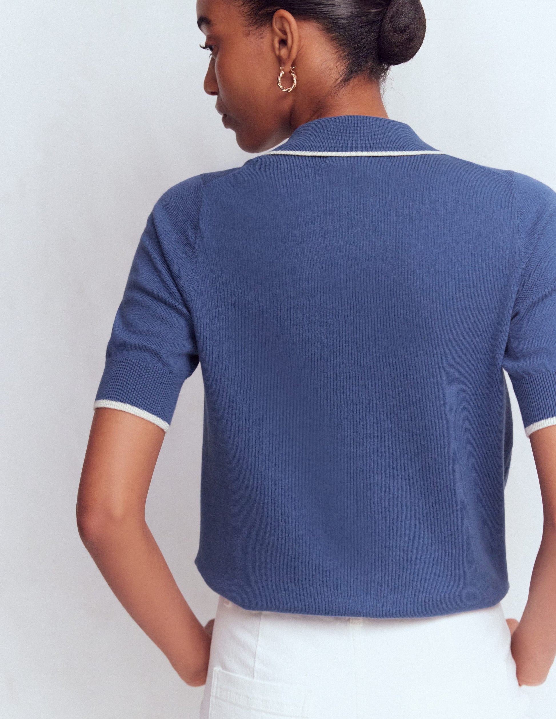 Liz Henley-T-Shirt-Klassisches Marineblau-3