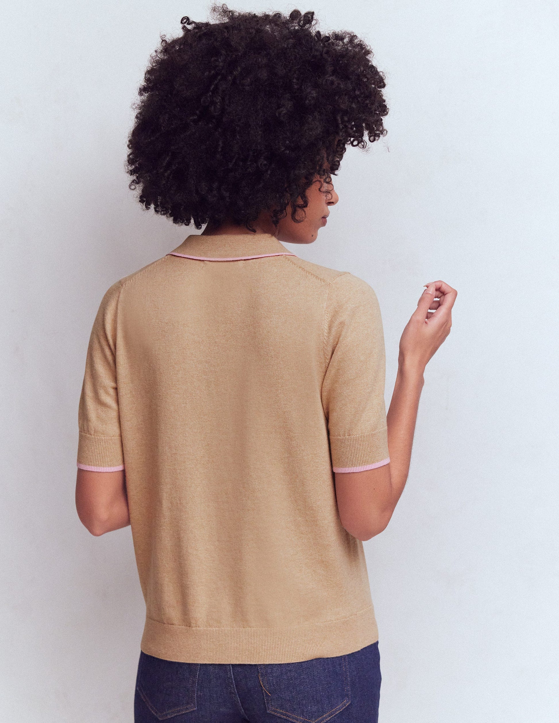 Liz Henley-T-Shirt-Graubraun Meliert-3