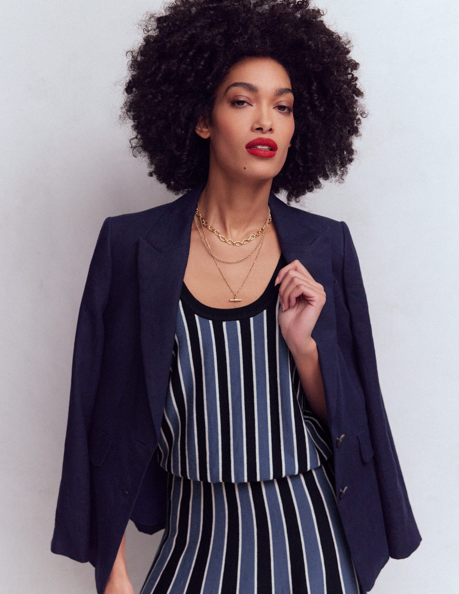 Liz Stricktop-Klassisches Marineblau, Gestreift-5