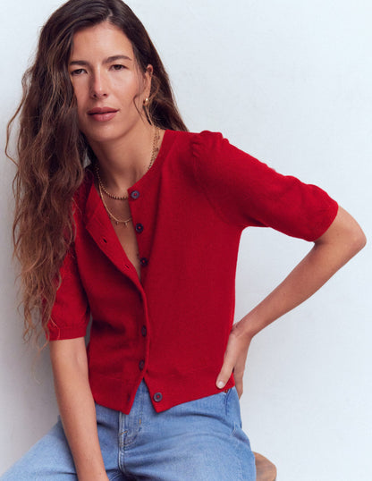 Joli cardigan court-Rouge cendre-4