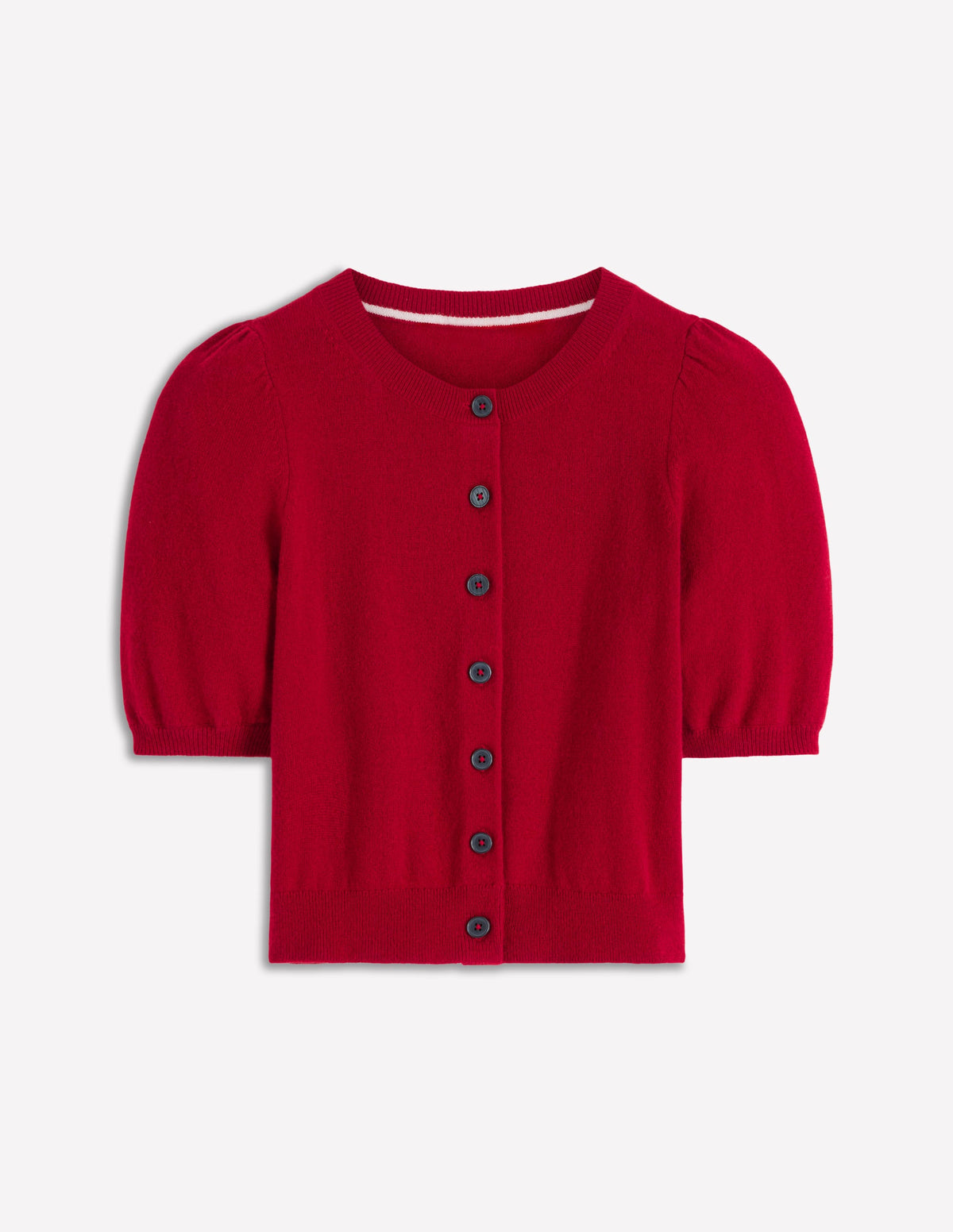 Verkürzte Kaschmir-Strickjacke-Eschenrot - Image 5