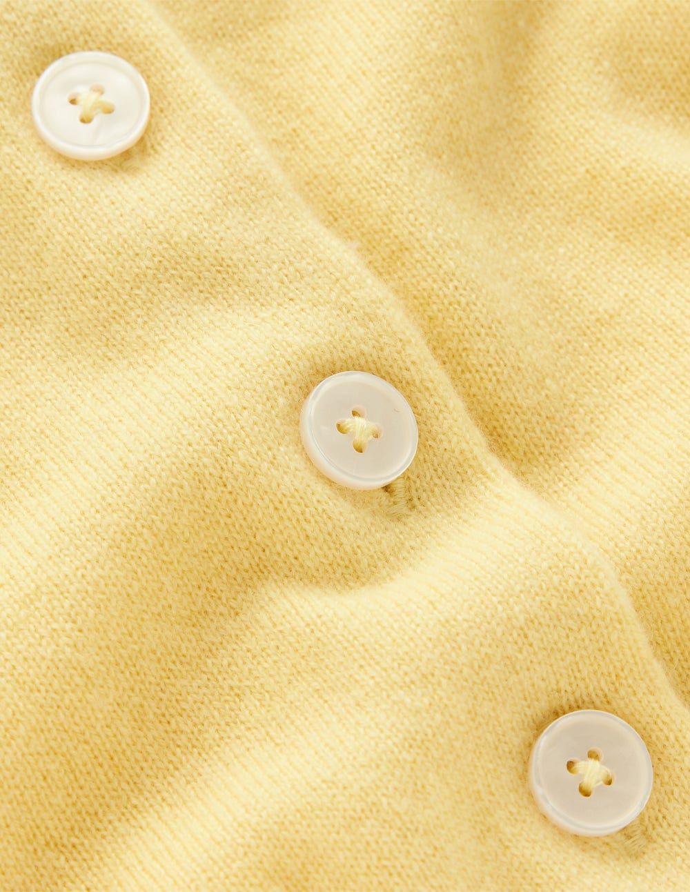Verkürzte Kaschmir-Strickjacke-Sandsteingelb - Image 9