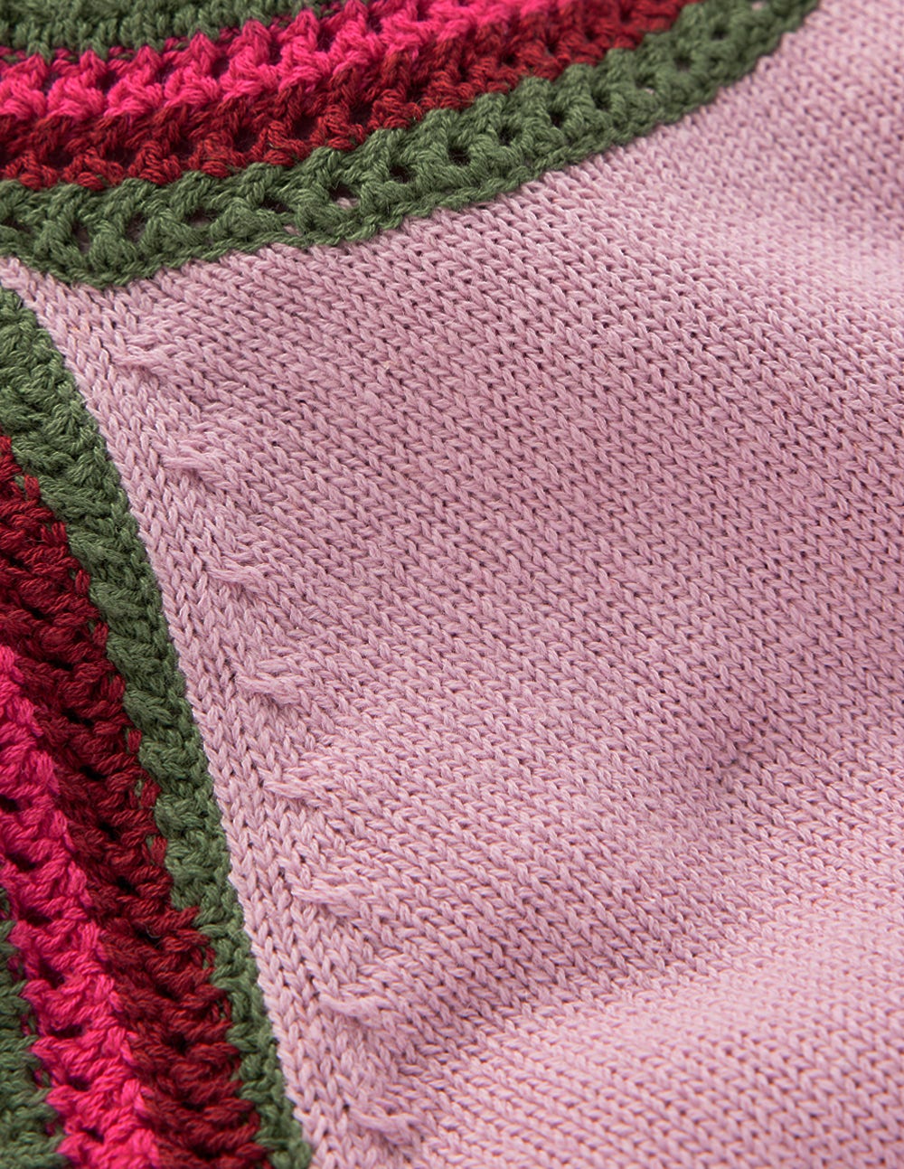 Saffron Häkel-Pullunder mit Racer-Ausschnitt-ROSA-7