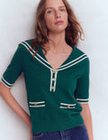 Pullover mit Matrosenkragen-GRÜN