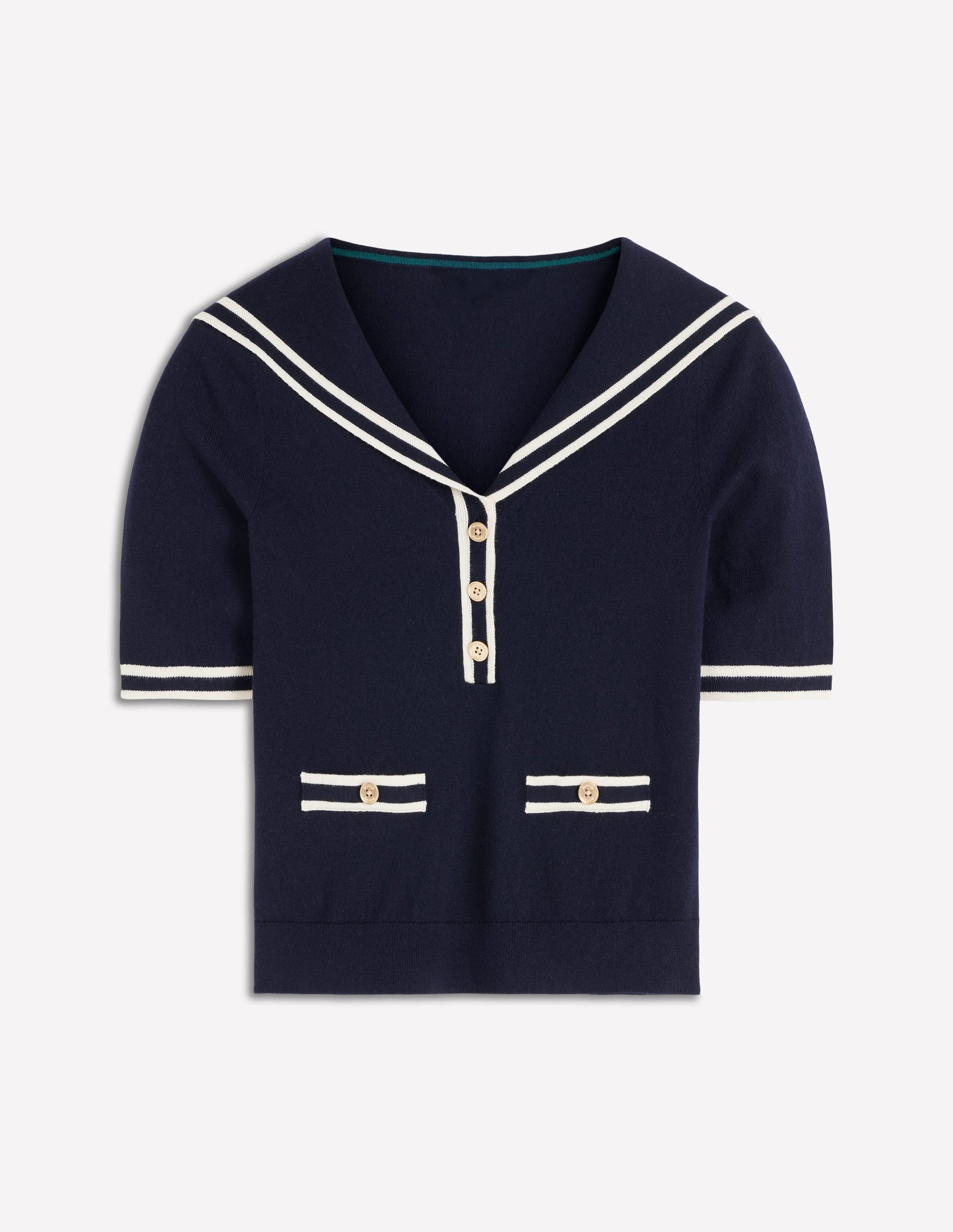 Pullover mit Matrosenkragen-Marineblau-7