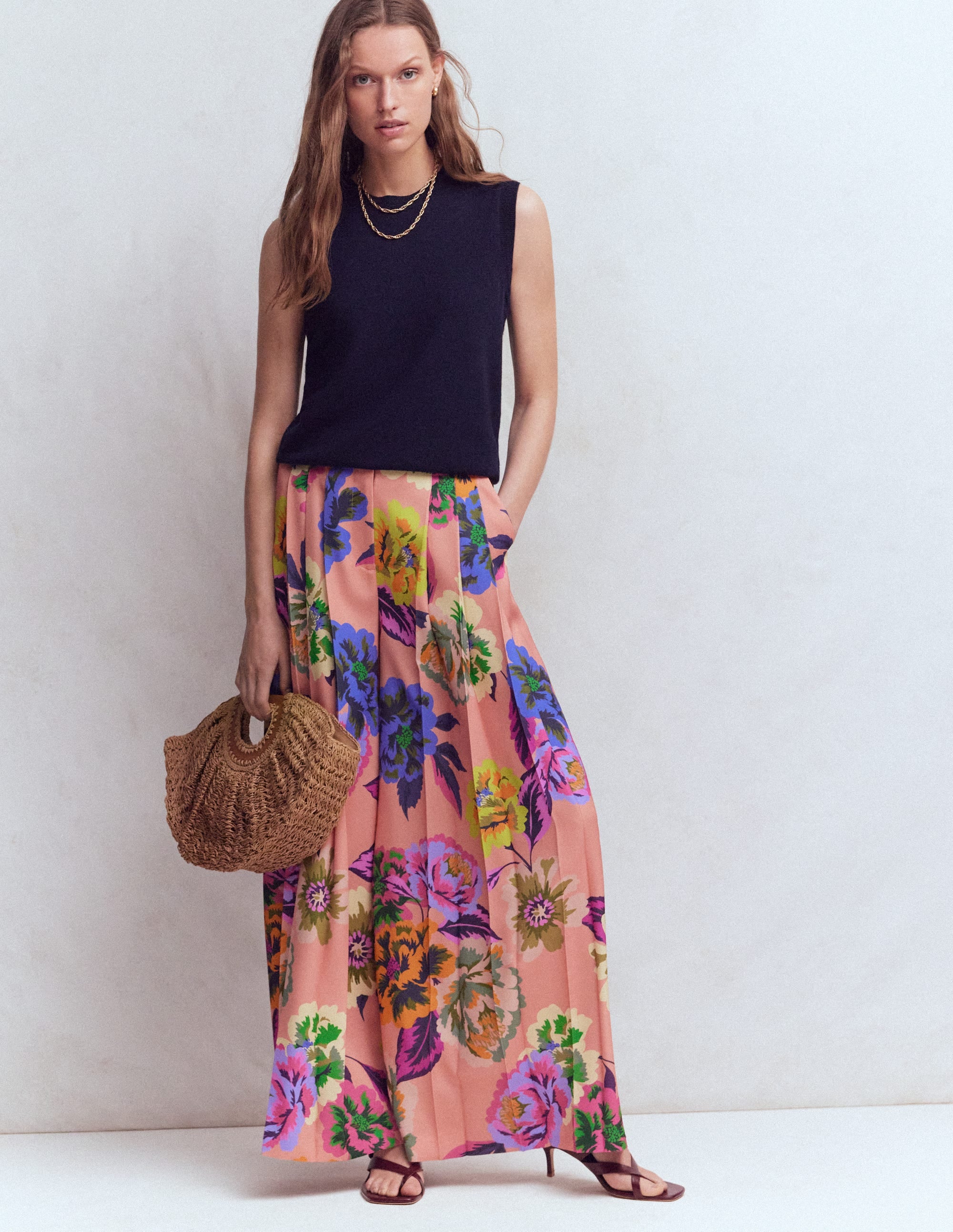 Regent Hose mit weitem Bein-Bunt, Opulente Blüten - Image 6
