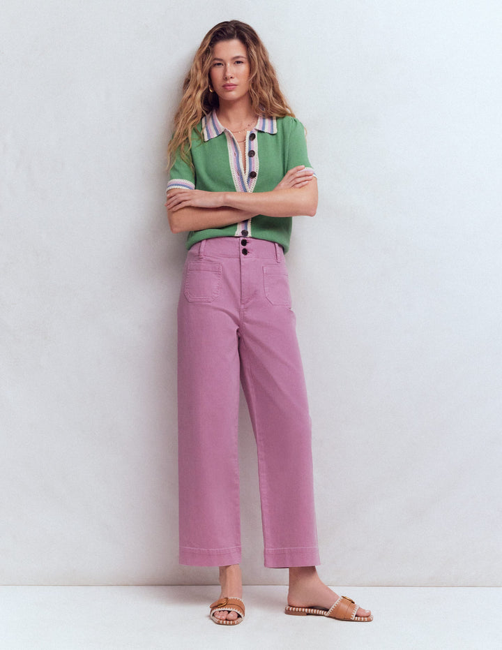 Primrose Verkürzte Jeans-Rotklee-Rosa