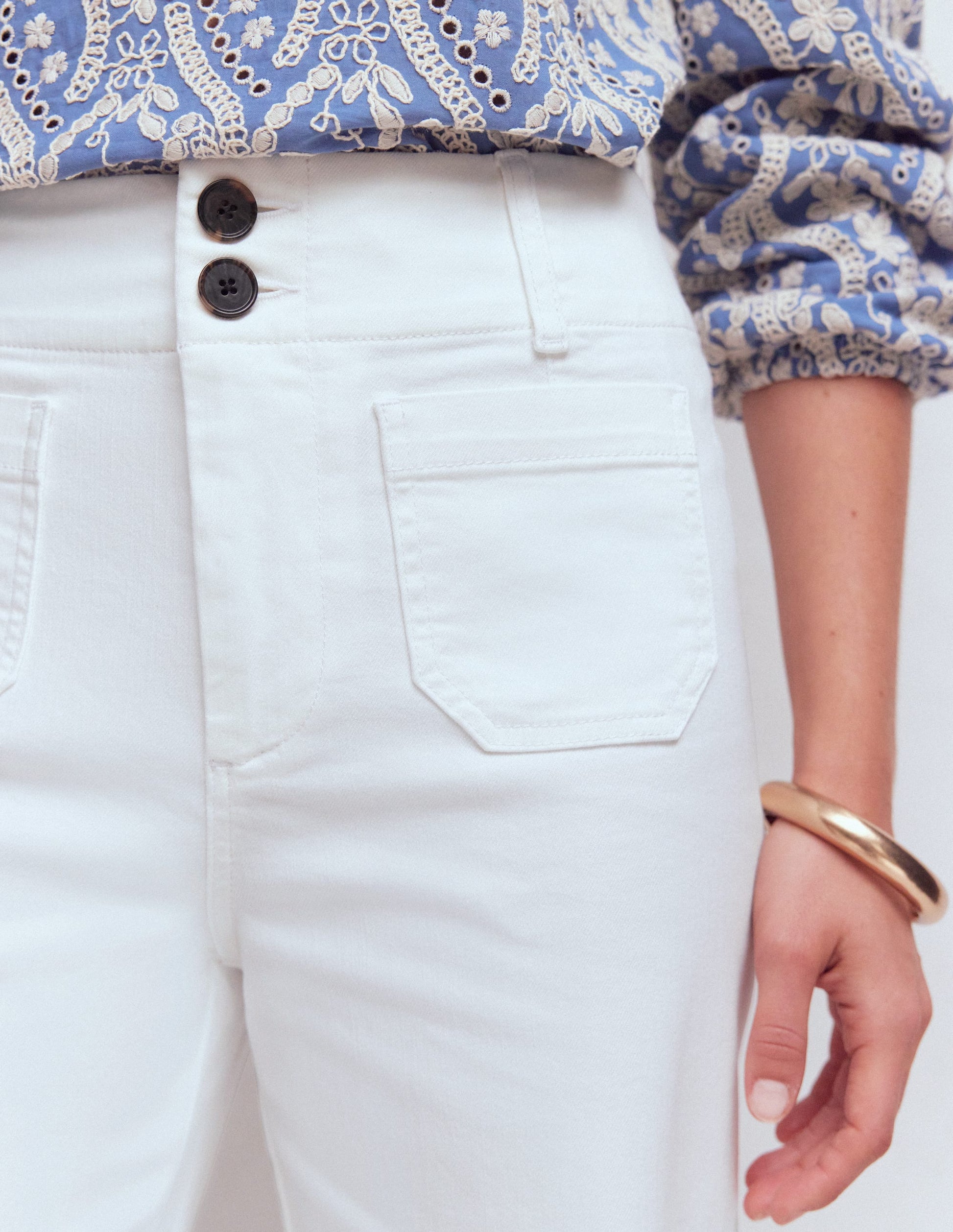 Primrose Patch Pocket Jeans-White-2