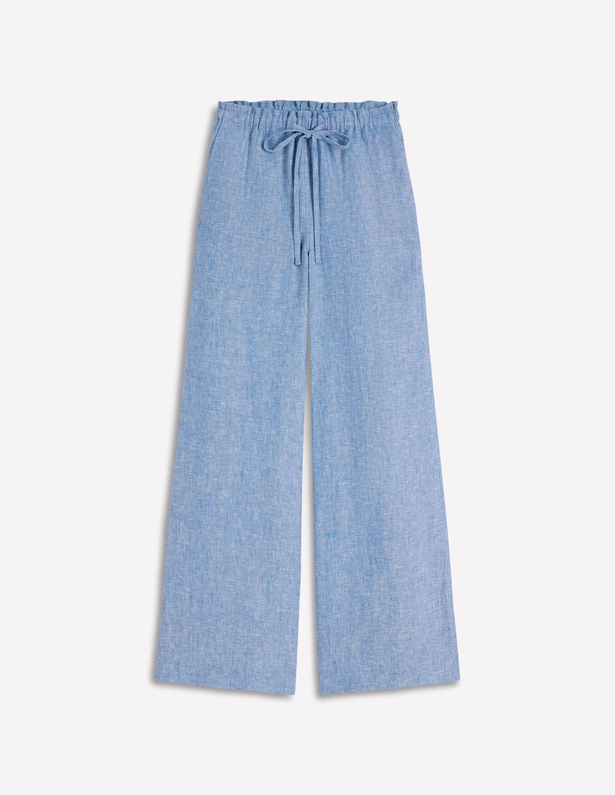 Pantalon Islington en lin-Chambray Bleu - Image 6