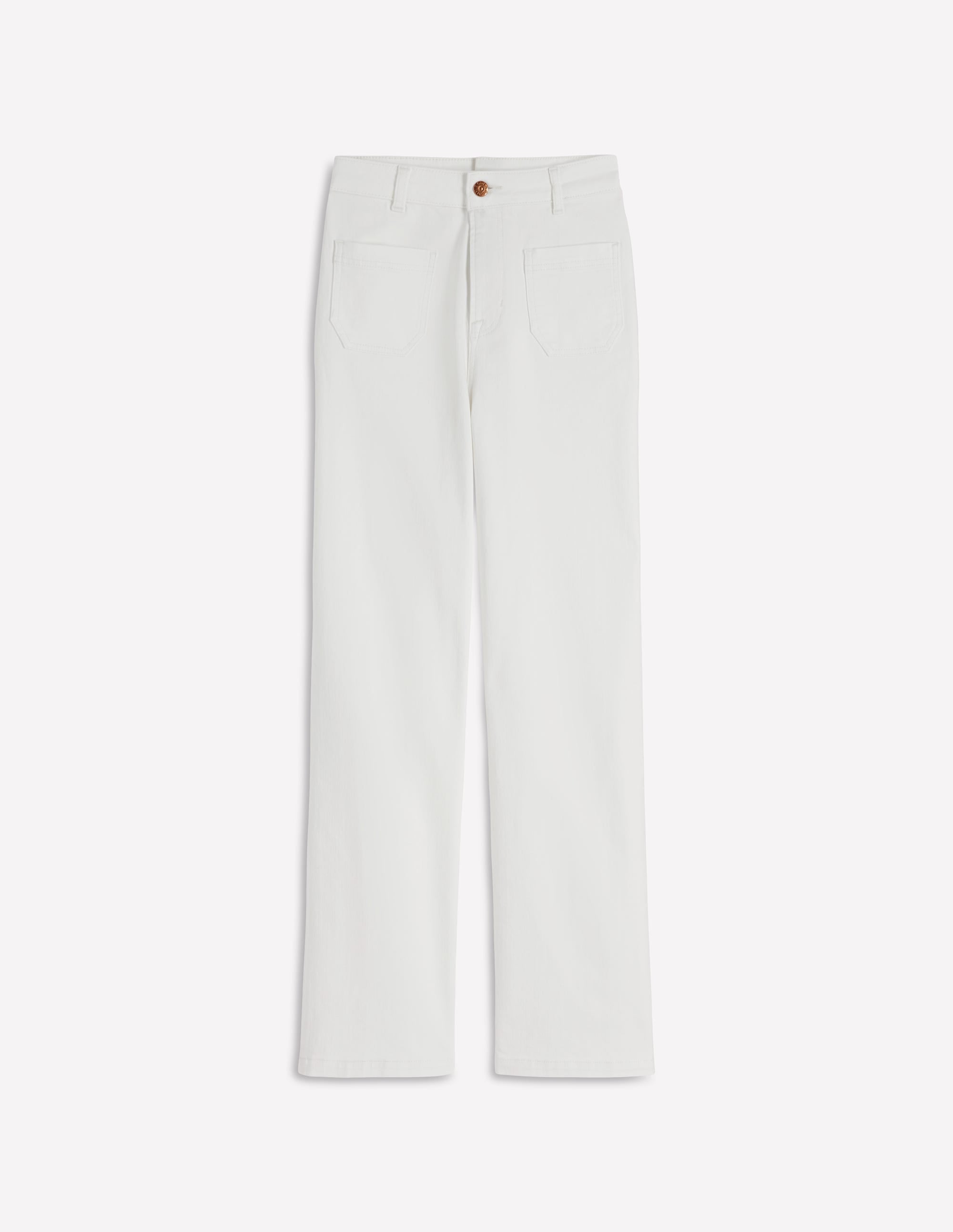 Jeans mit geradem Bein und Tasche-Weiß - Image 6