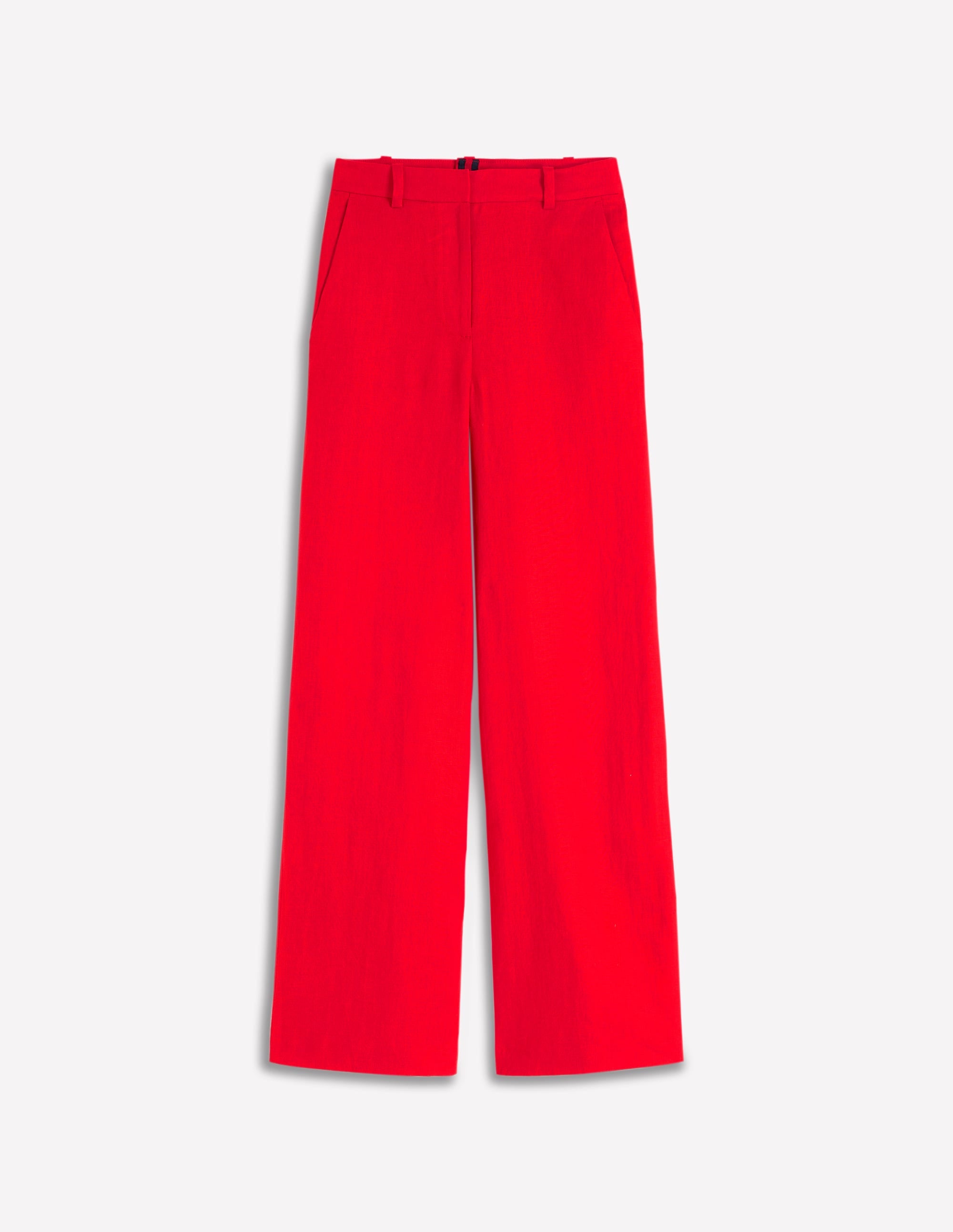 Belgravia Linen Trousers-Bright Cherry - Image 7