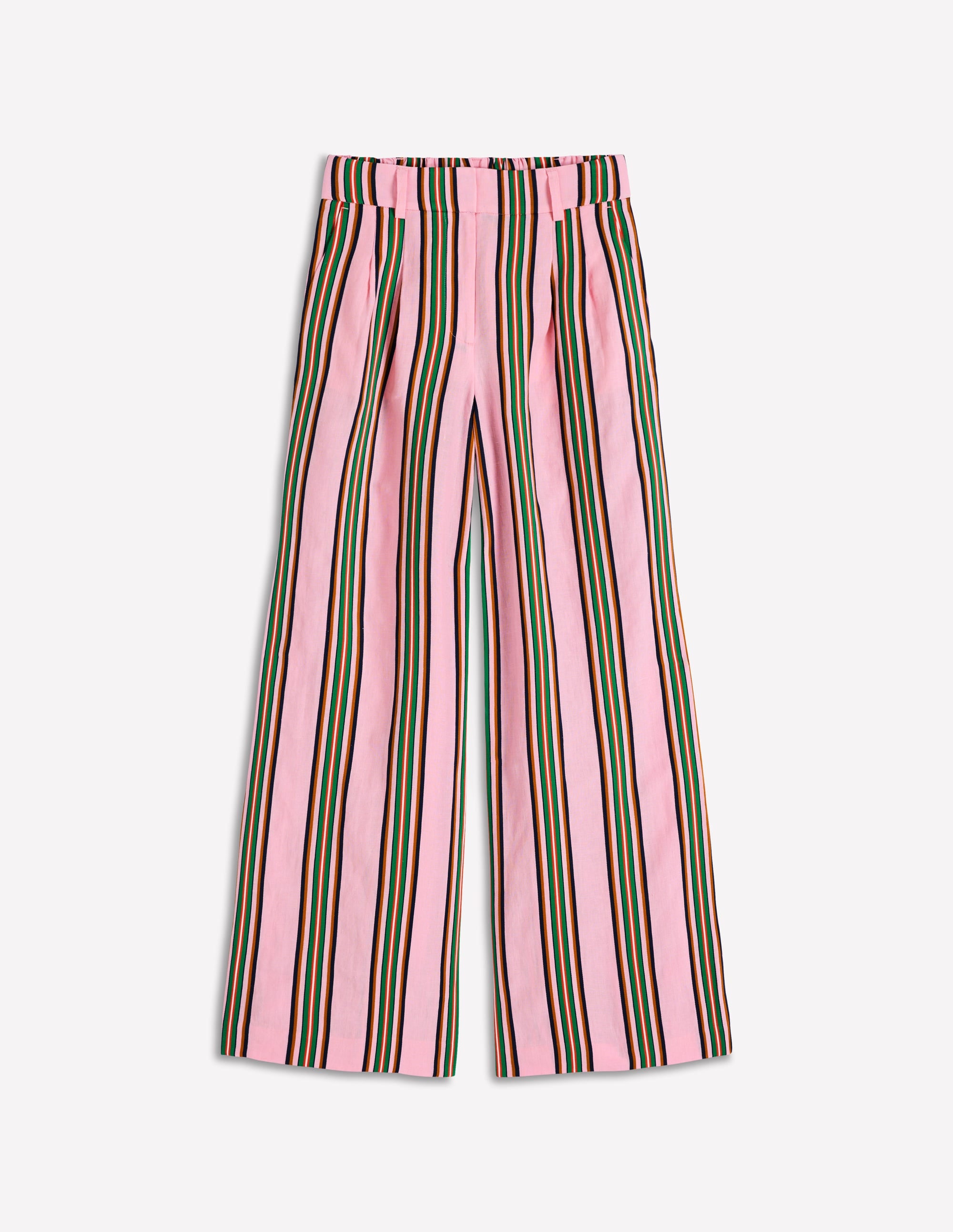 Kensington Leinenhose-Rosa und Grün Streifen - Image 7