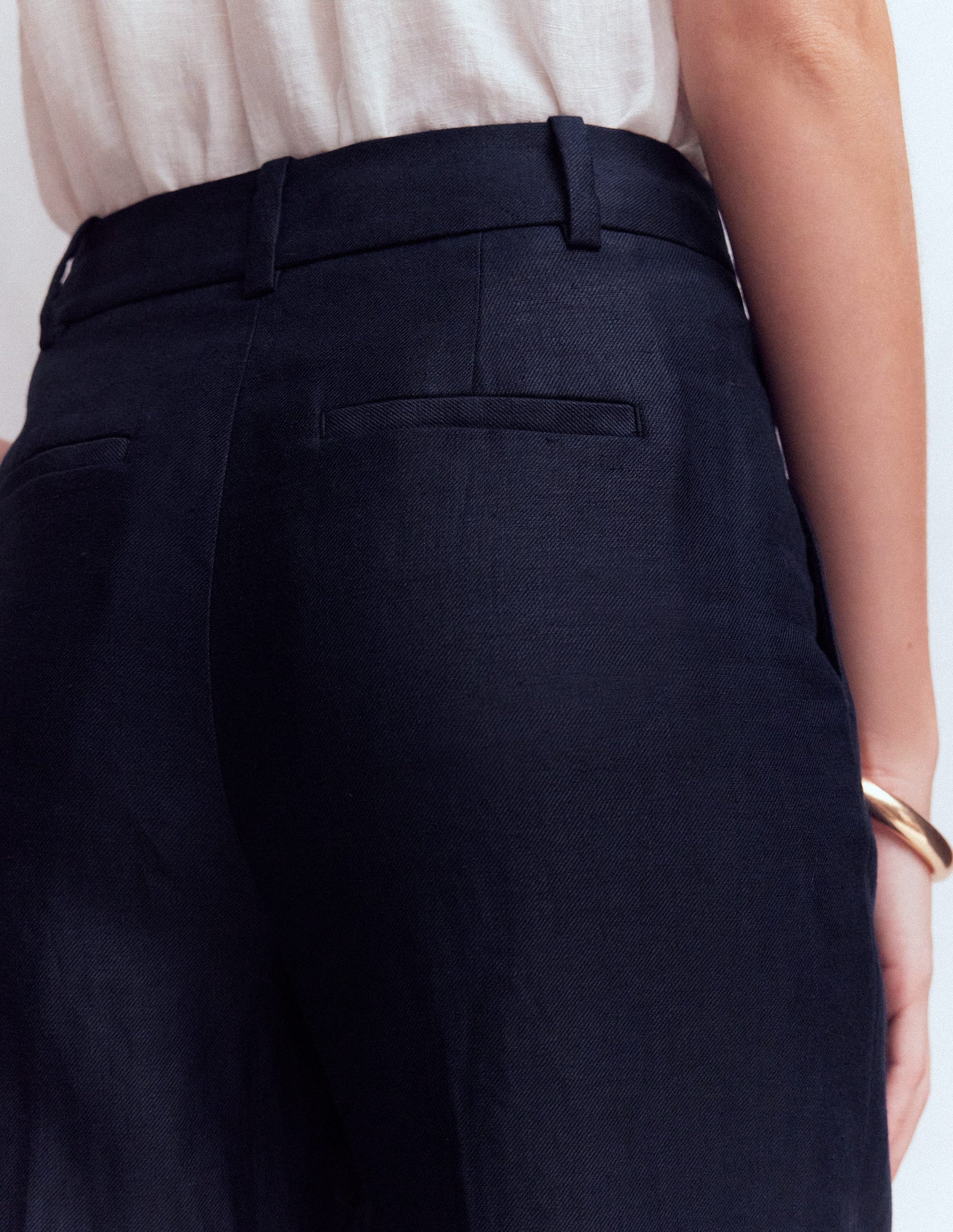 Bloomsbury Leinenhose-Marineblau-2