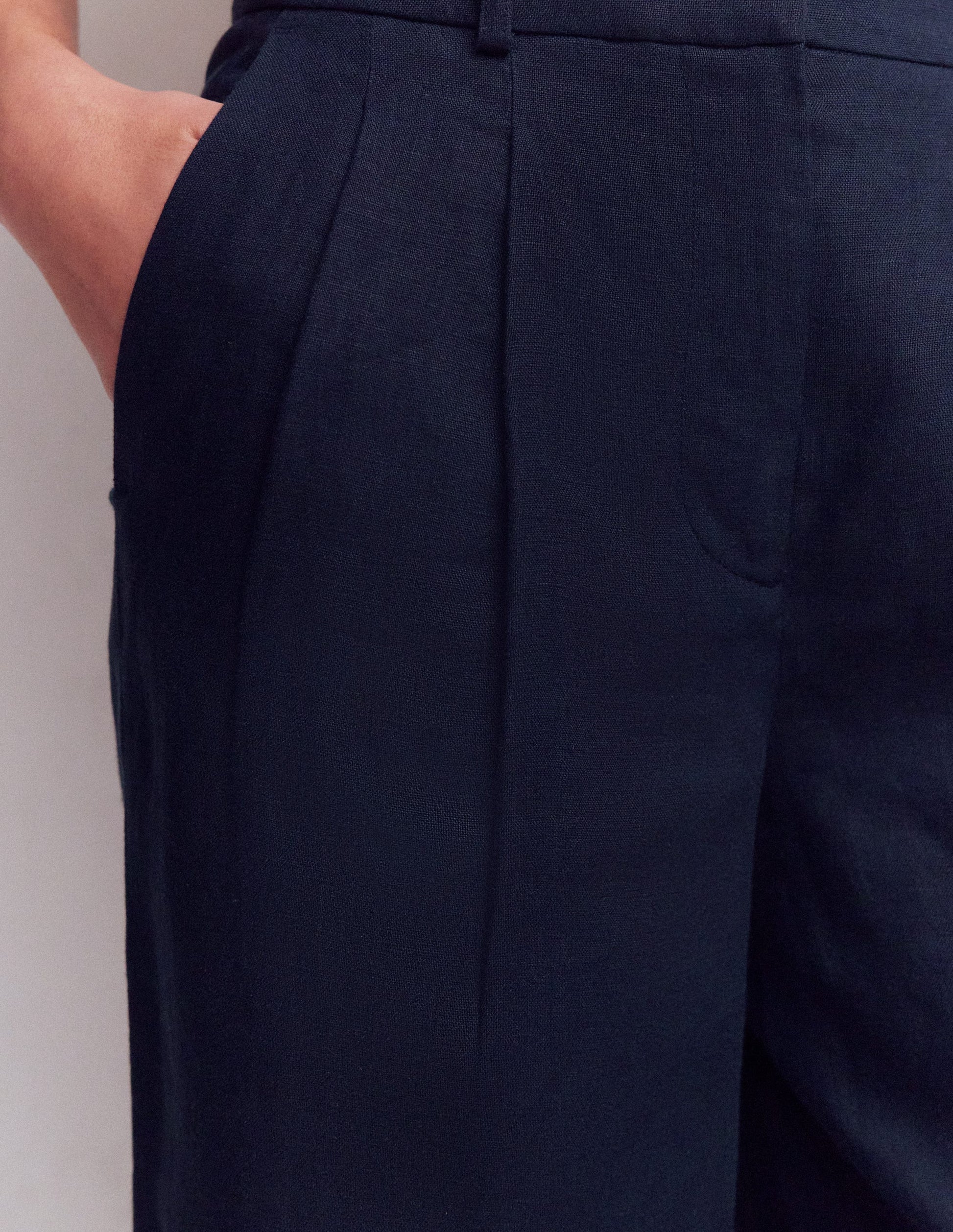 Bloomsbury Leinenhose-Marineblau-2
