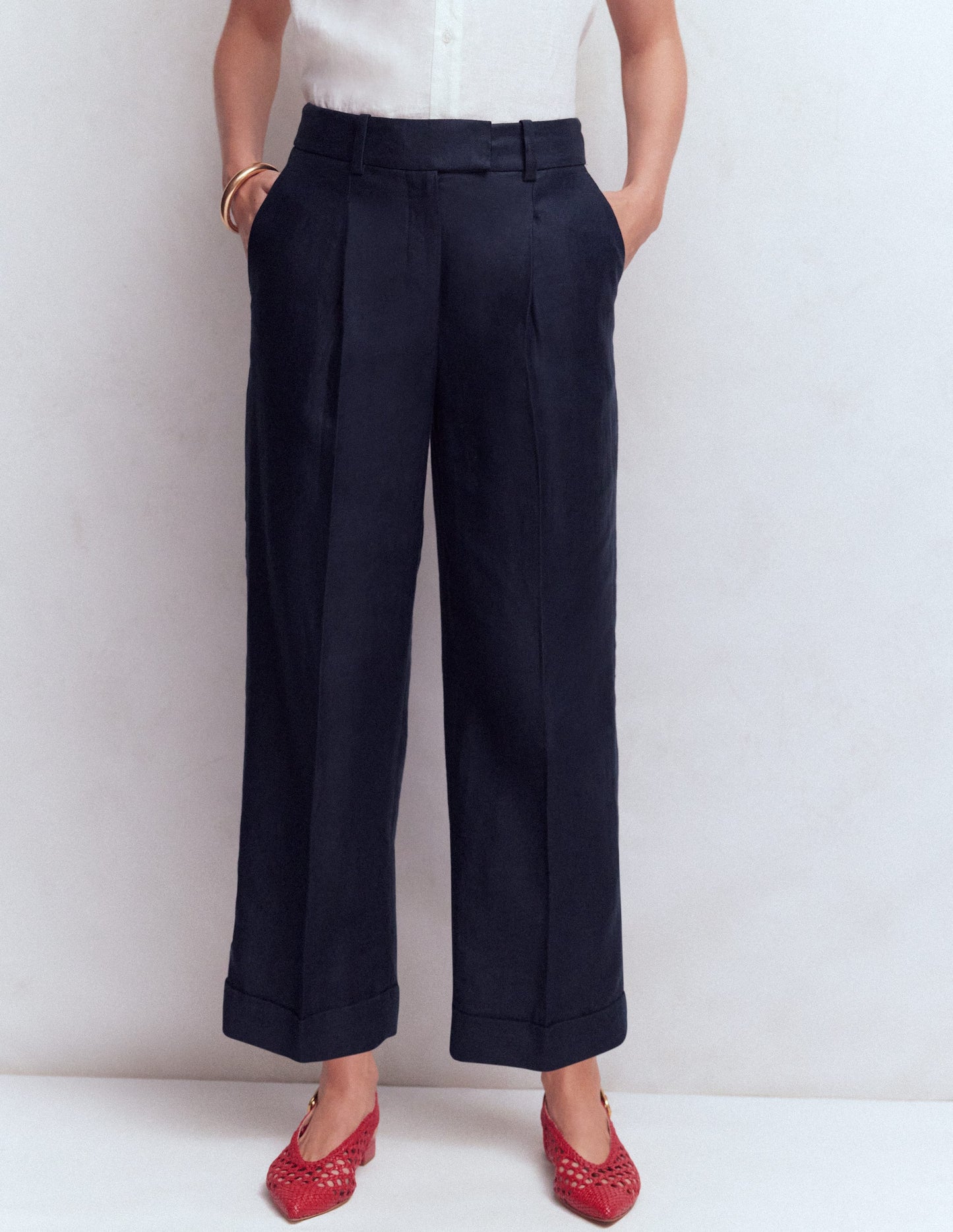 Bloomsbury Leinenhose-Marineblau