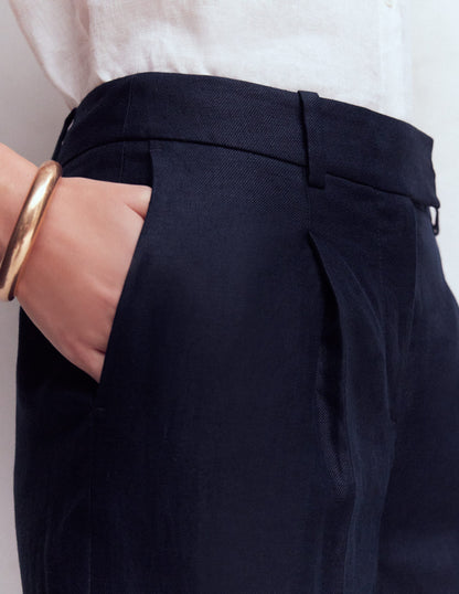 Bloomsbury Leinenhose-Marineblau-5