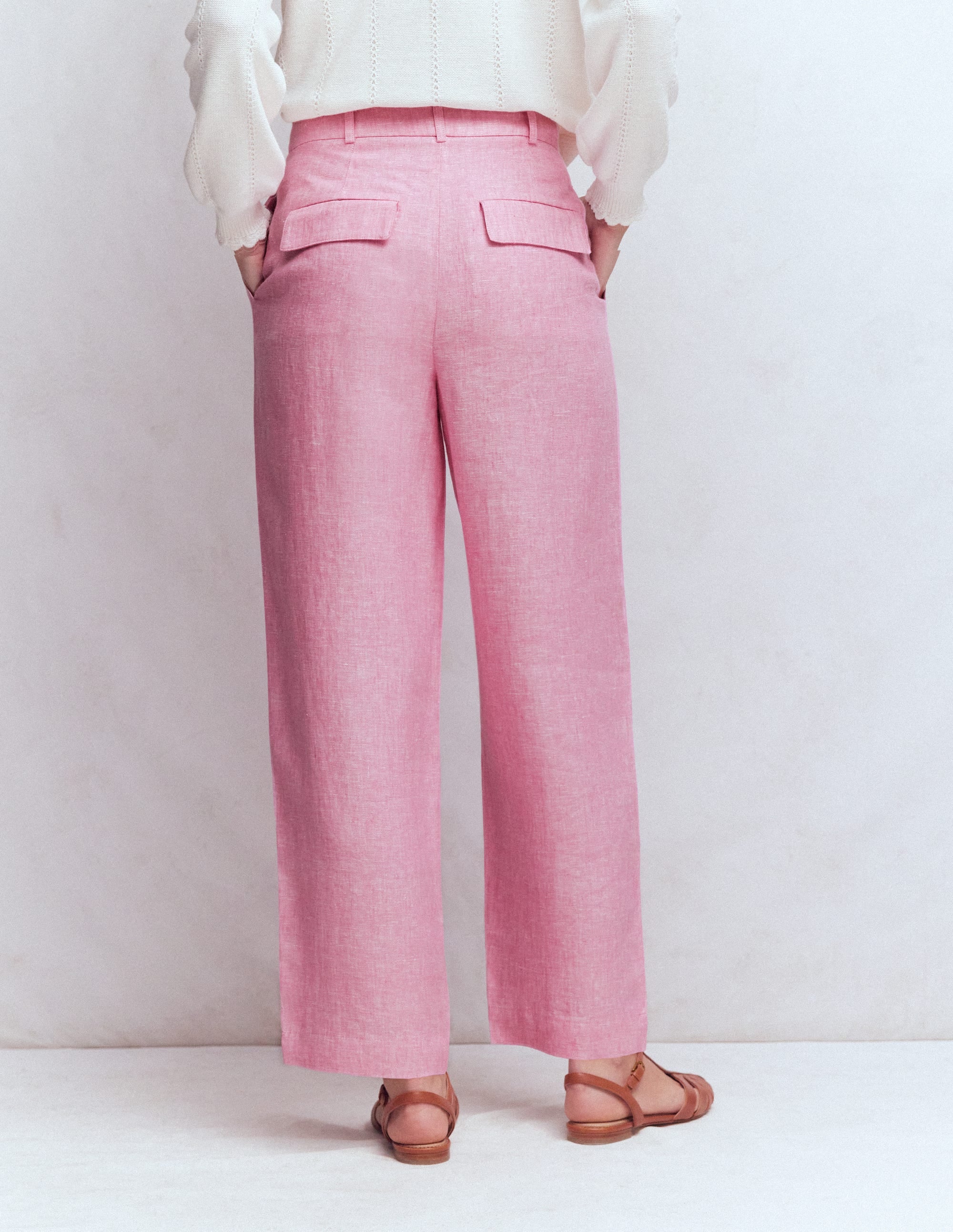 Bloomsbury Leinenhose-Wiesenrosa Chambray - Image 3