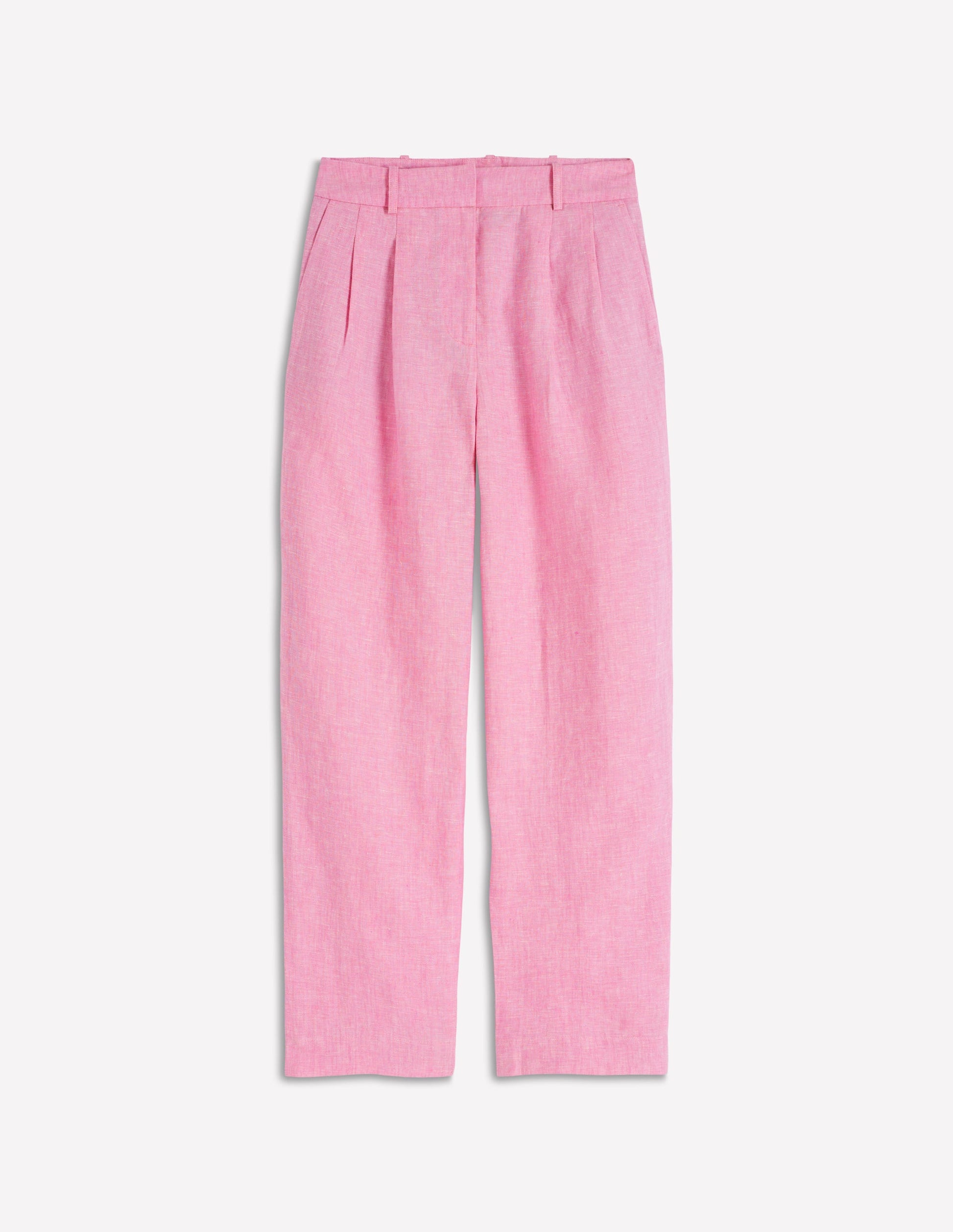 Bloomsbury Linen Trousers-Meadowsweet Pink Chambray-5