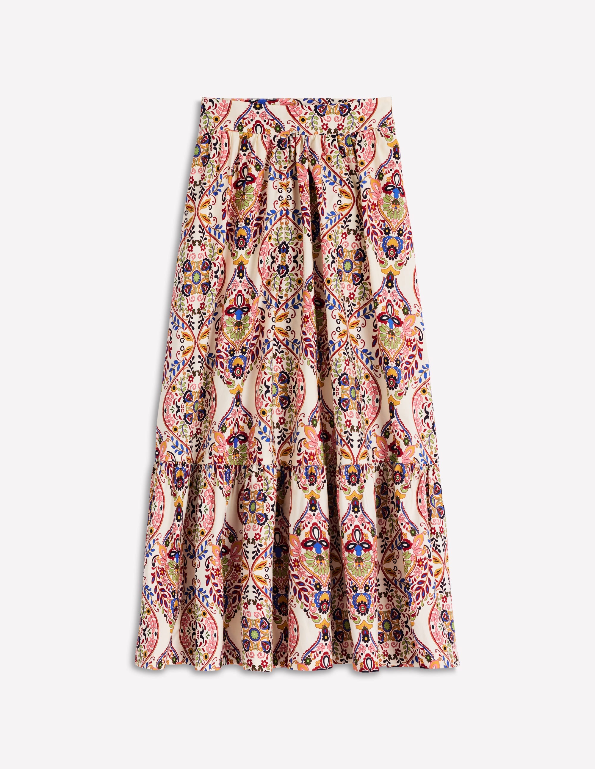 Jupe longue Abigail en popeline-Multi, motif Enchanted Gardenia - Image 6