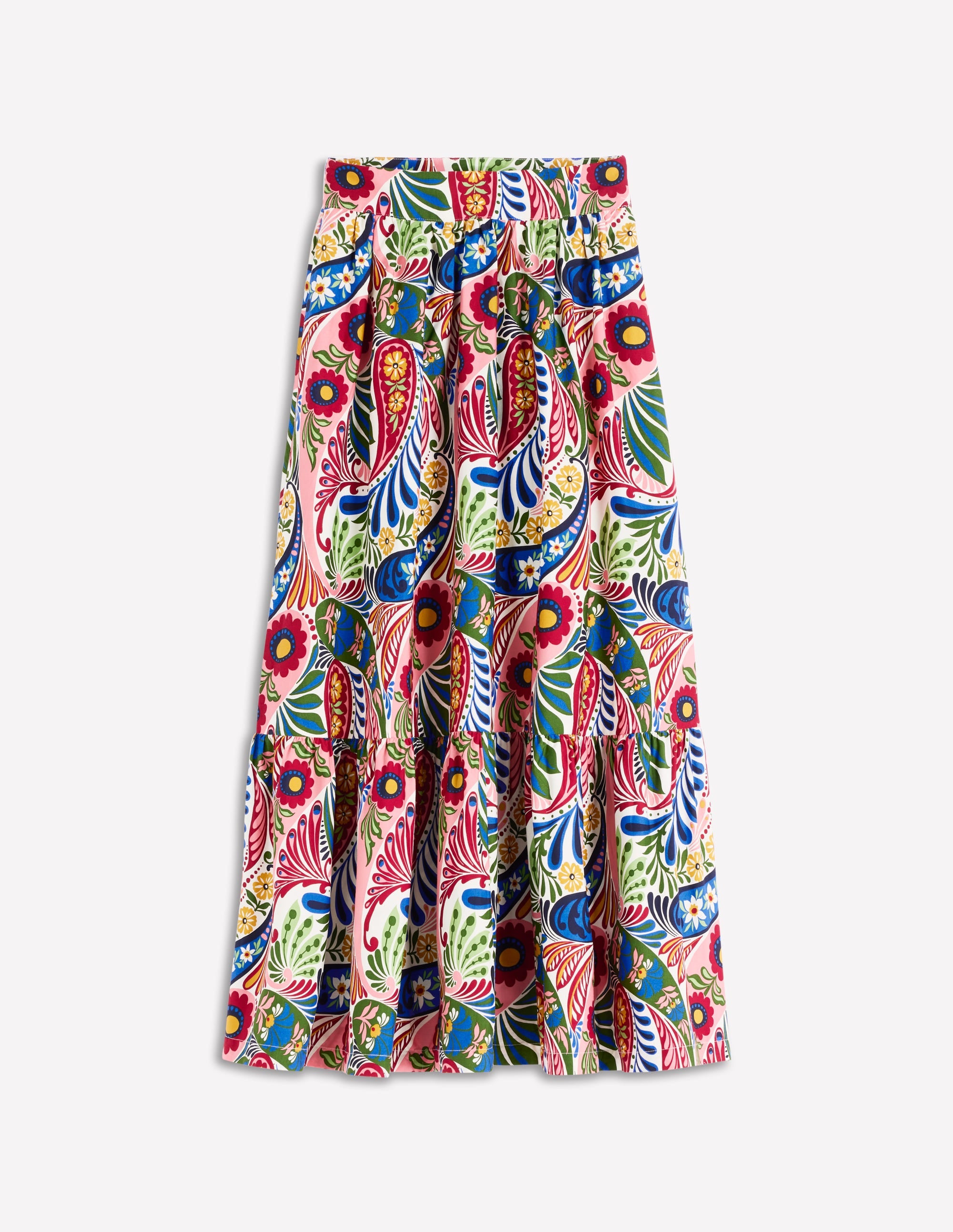 Jupe longue Abigail en popeline-Multi, motif Enchanted Paisley - Image 5
