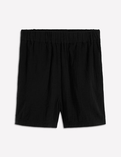 Doppeltuch-Shorts zum Hineinschlüpfen-Schwarz-6