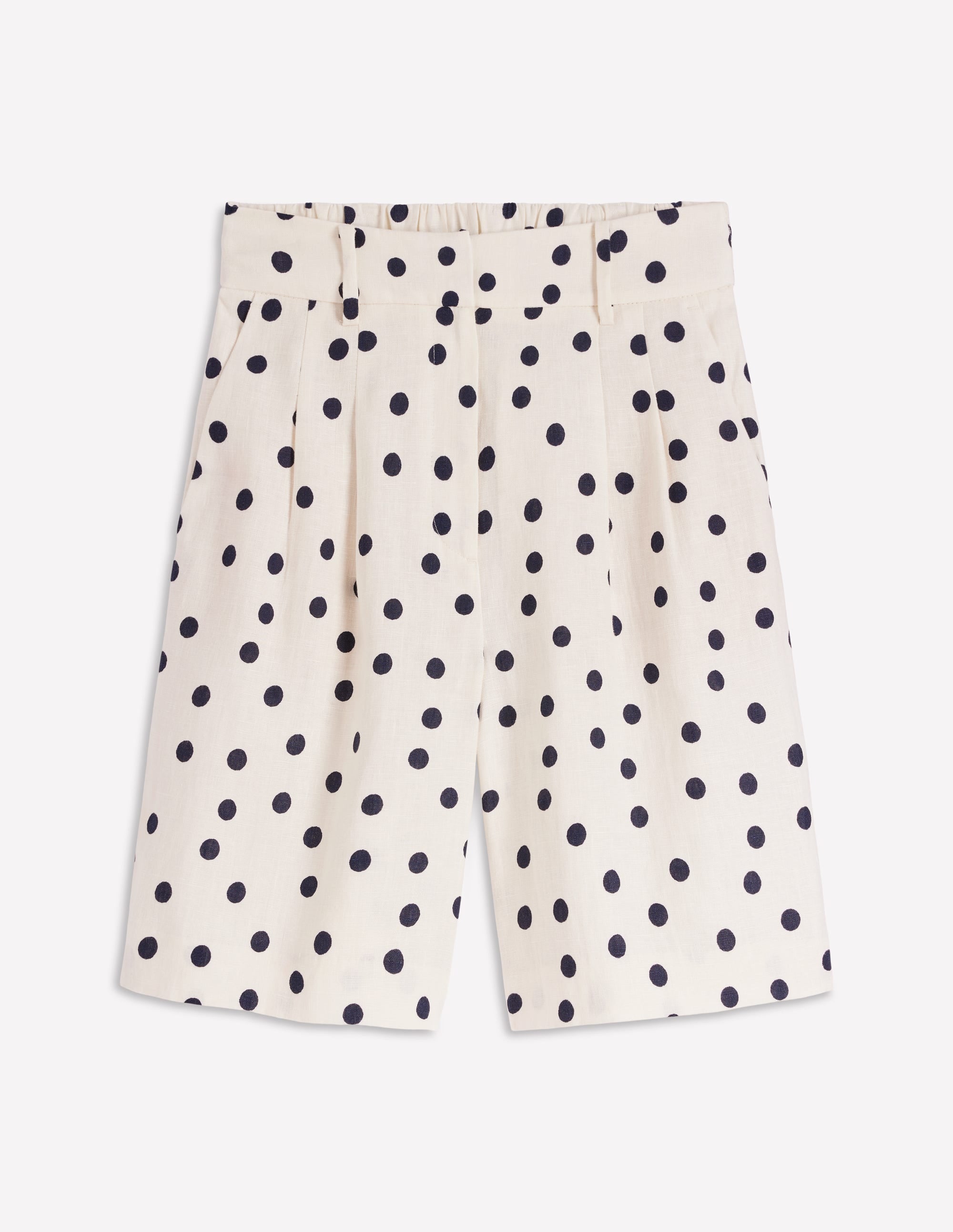 Short Kensington en lin-Ivoire, pois peints - Image 7