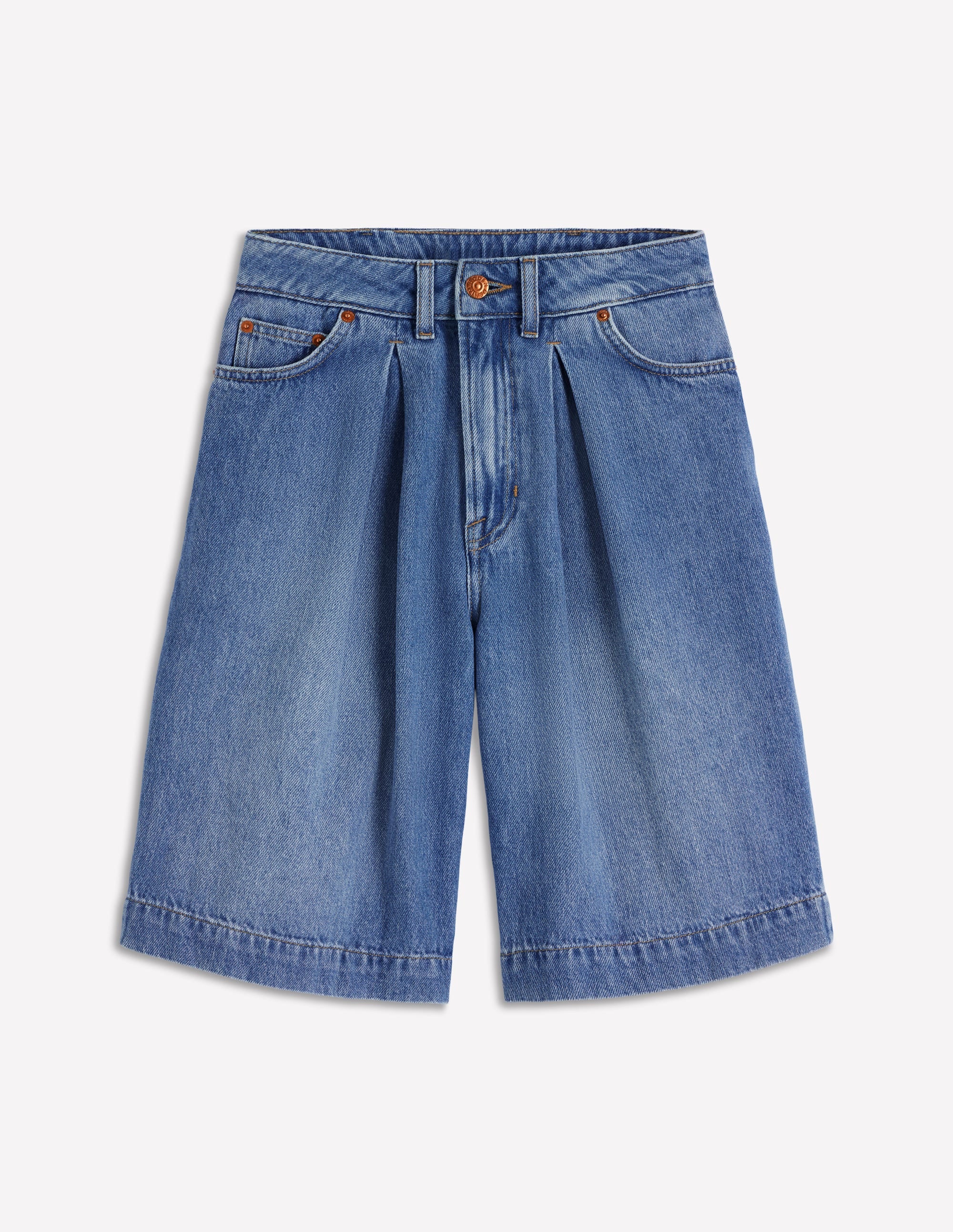 Denim-Bermudashorts-Ausgeblichene Optik - Image 6