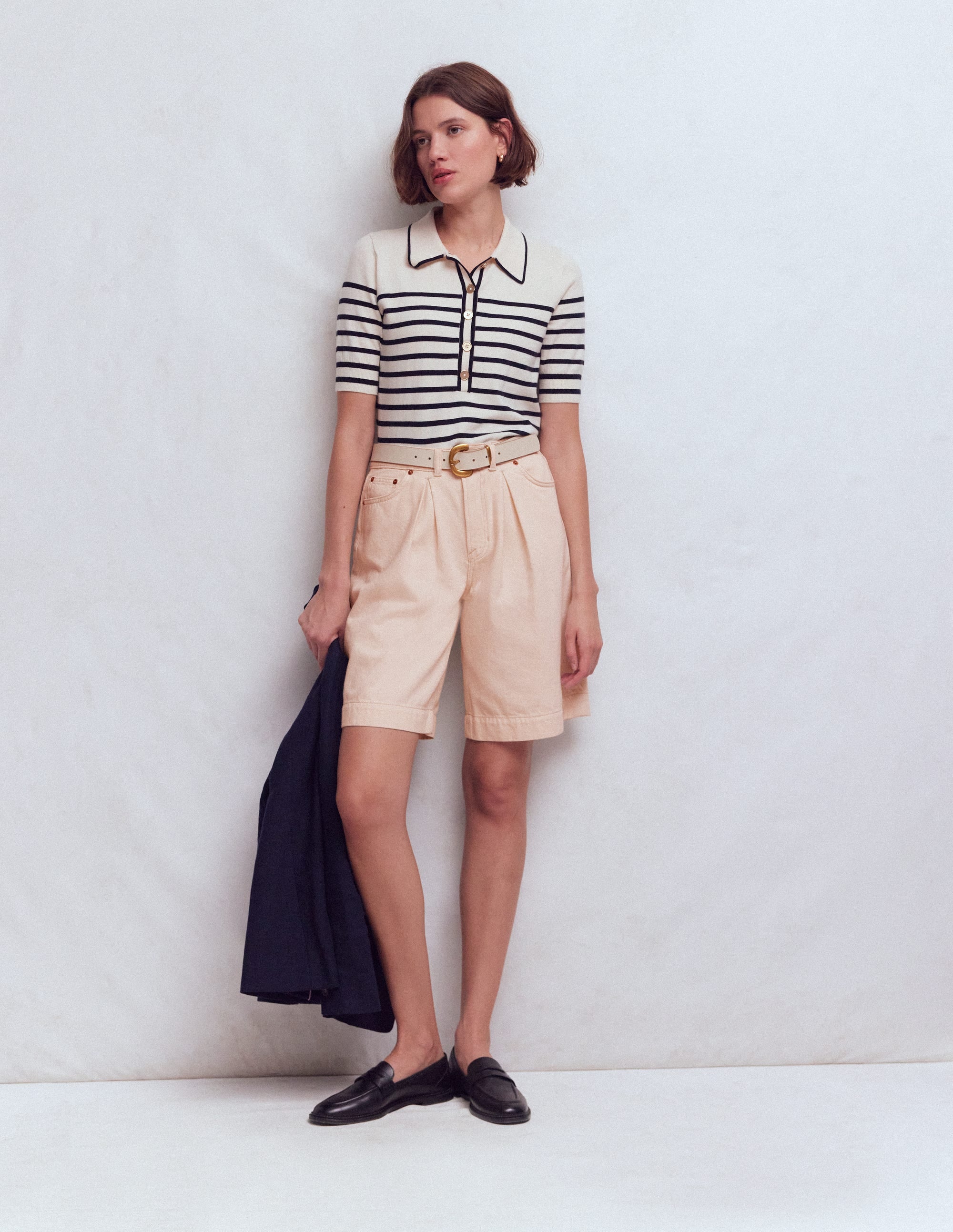 Denim-Bermudashorts-Beige - Image 4