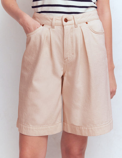 Denim-Bermudashorts-Beige-5