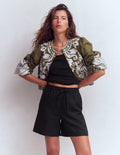 Islington Leinenshorts-Schwarz