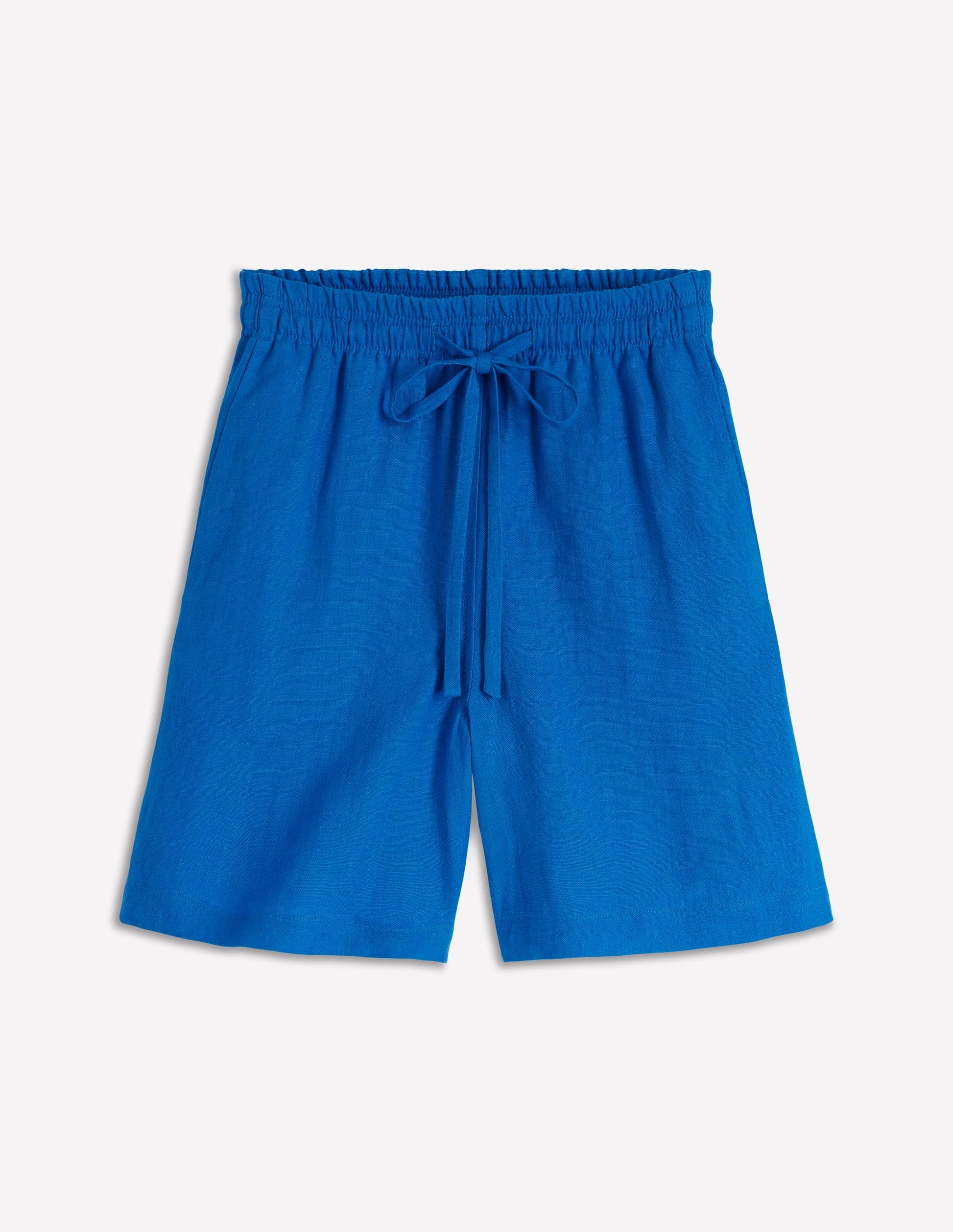 Short en coton à jambe droite bleu ciel Short en coton à jambe droite bleu ciel