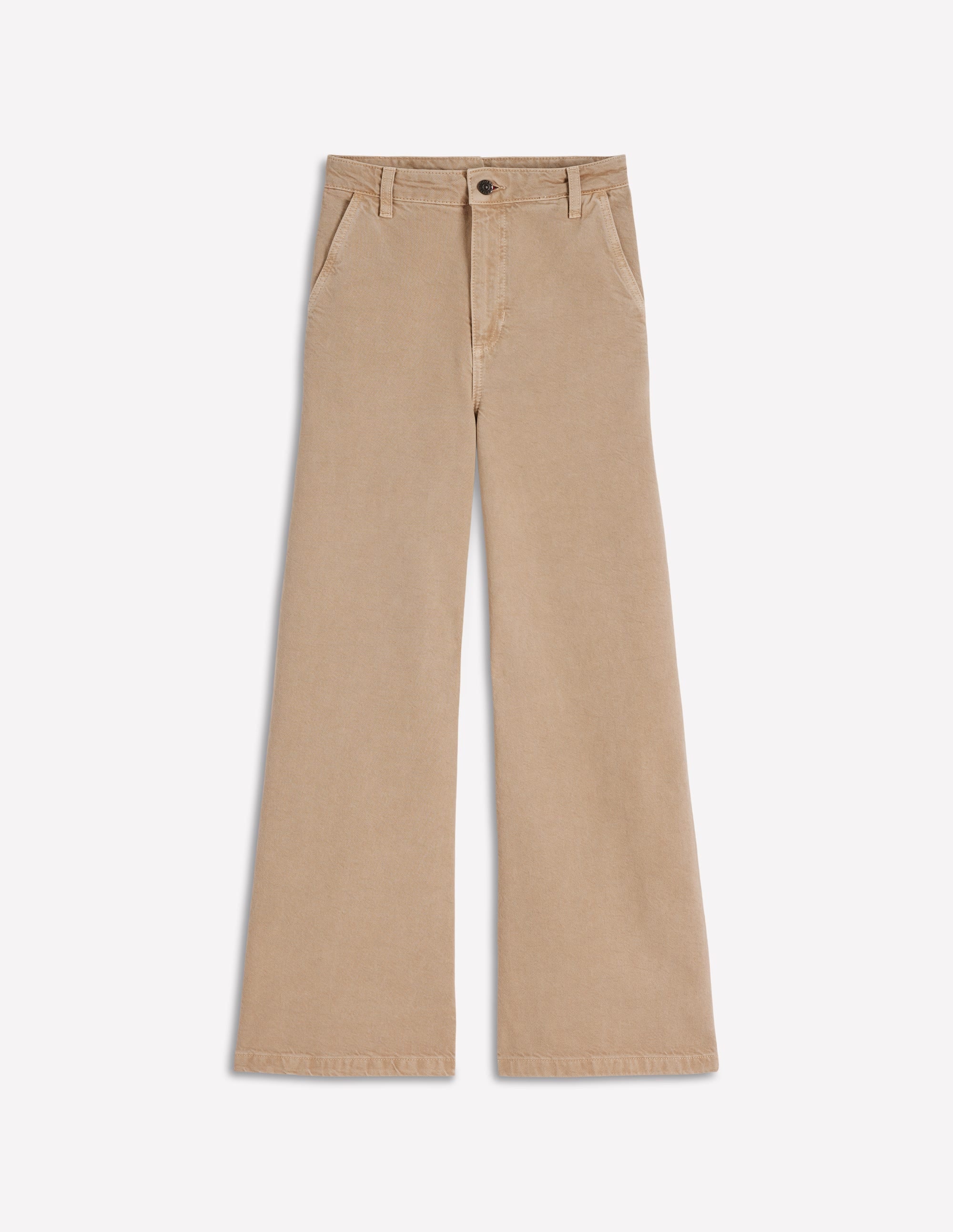 Jean palazzo taille haute-Cappuccino - Image 6