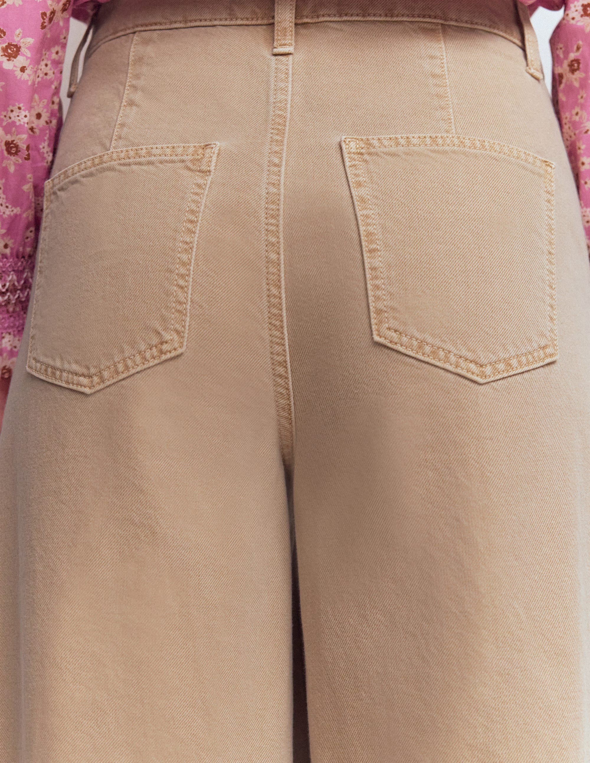 Jean palazzo taille haute-Cappuccino - Image 5