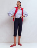 Capri-Jeans mit Five-Pocket-Design-Indigo