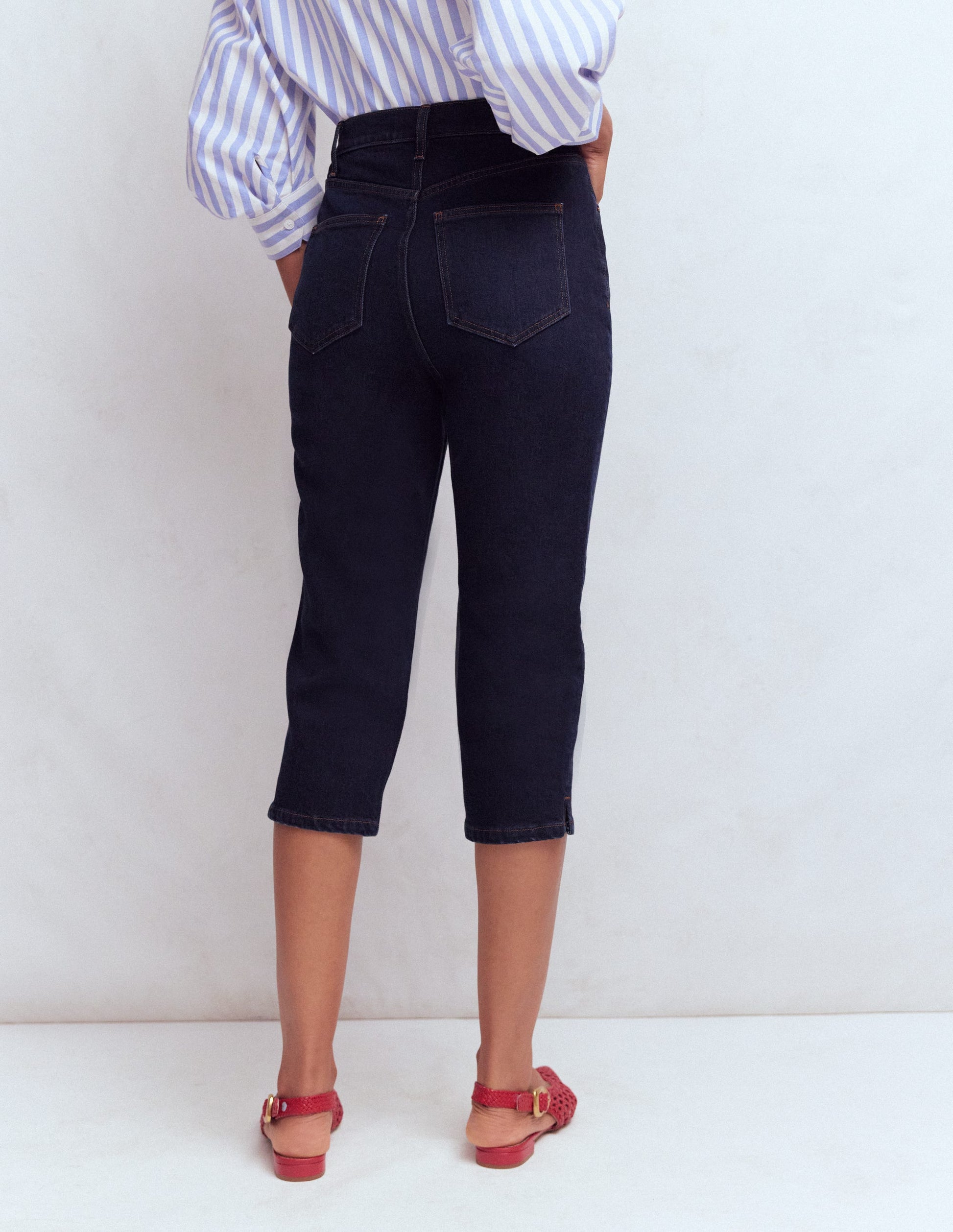 Capri-Jeans mit Five-Pocket-Design-Indigo-3