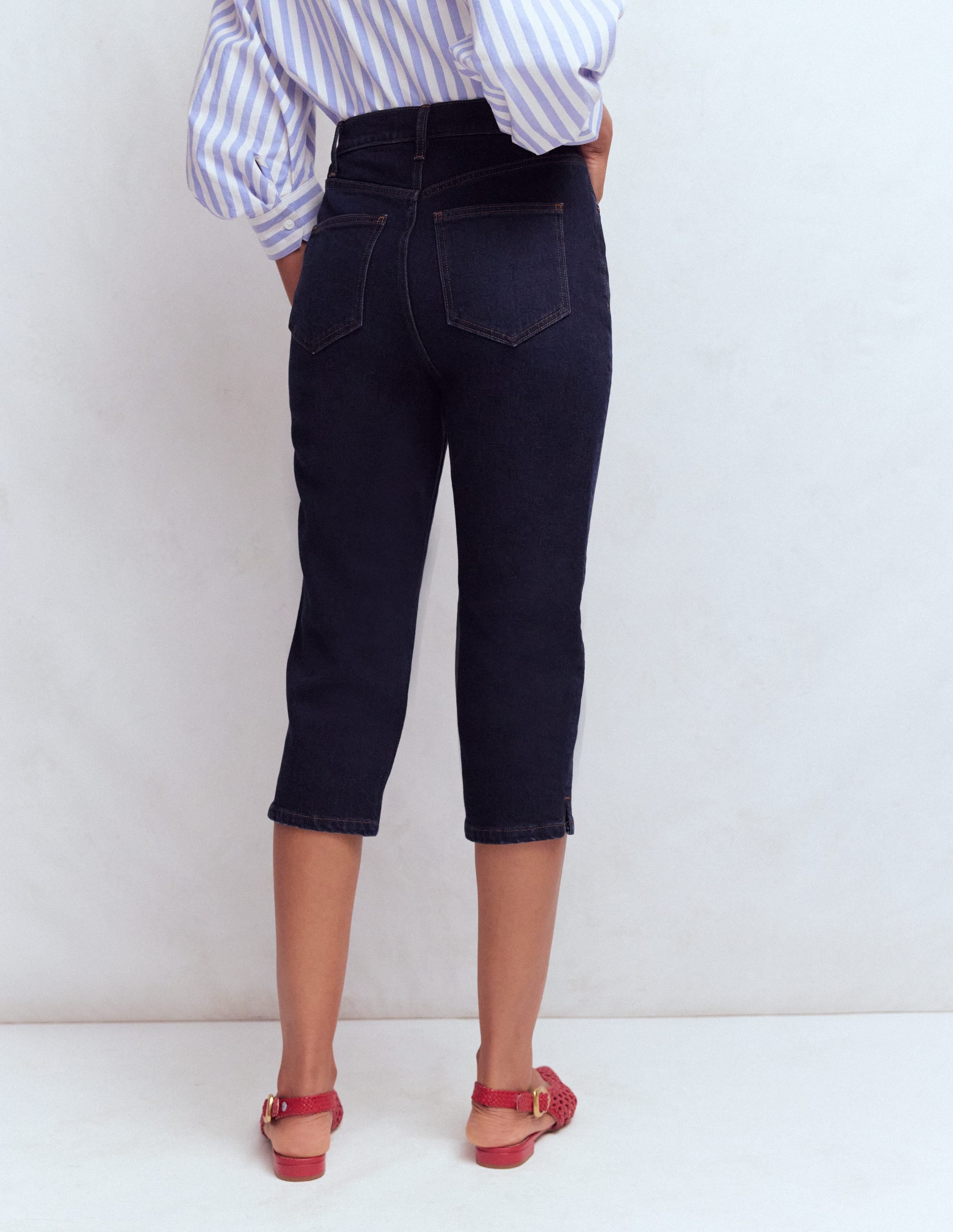 Capri-Jeans mit Five-Pocket-Design-Indigo - Image 3