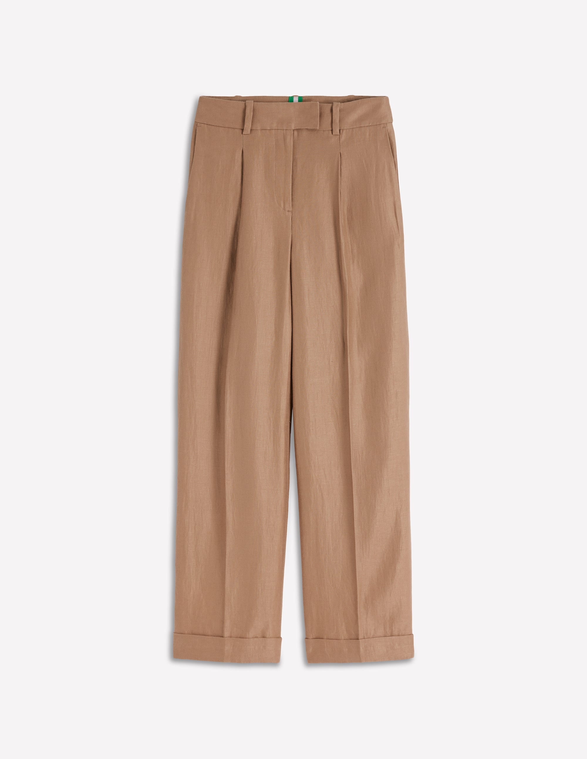 Pantalon court Chiswick en lin-Cappuccino - Image 5