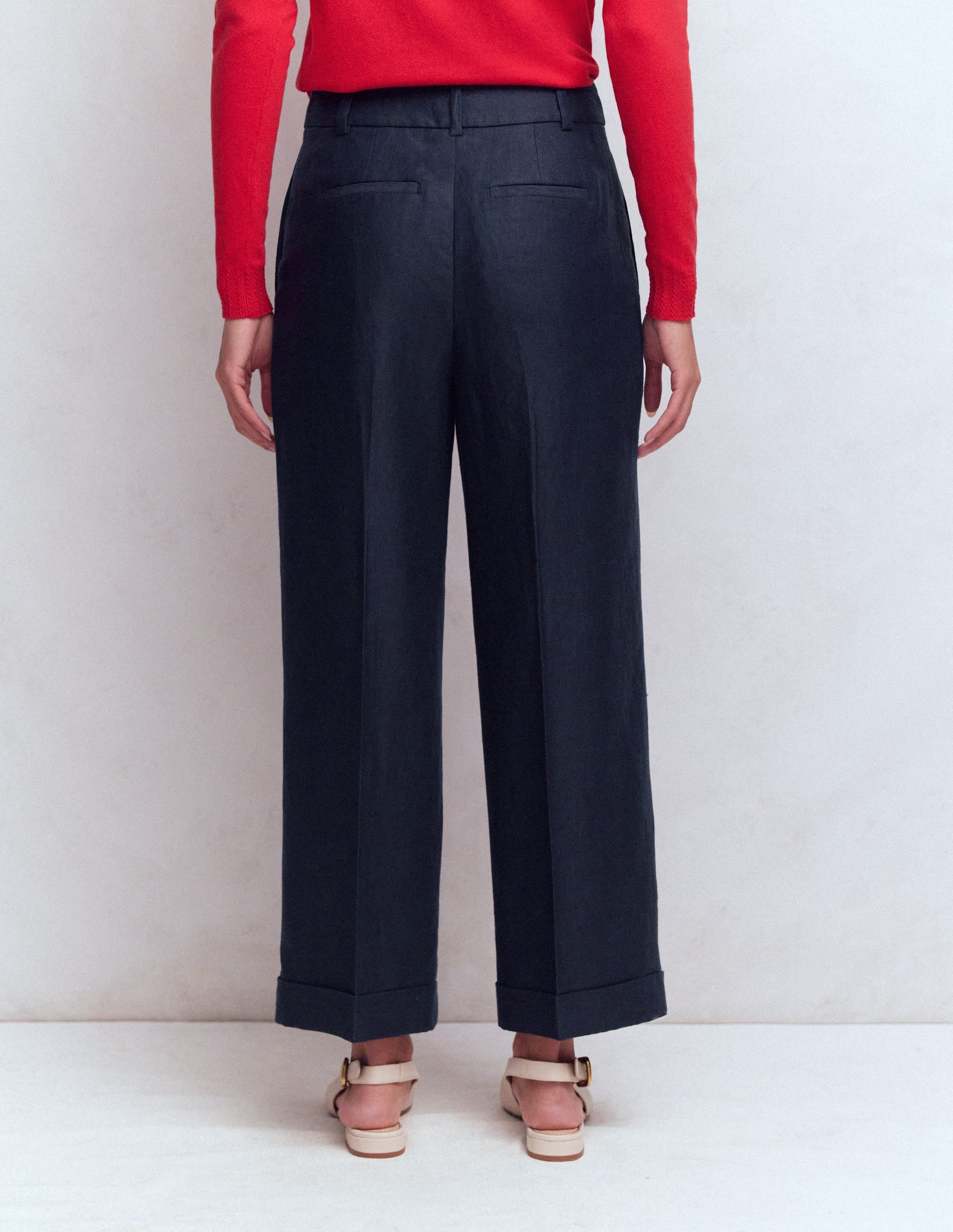 Chiswick Leinenhose mit verkürztem Schnitt-Marineblau - Image 3