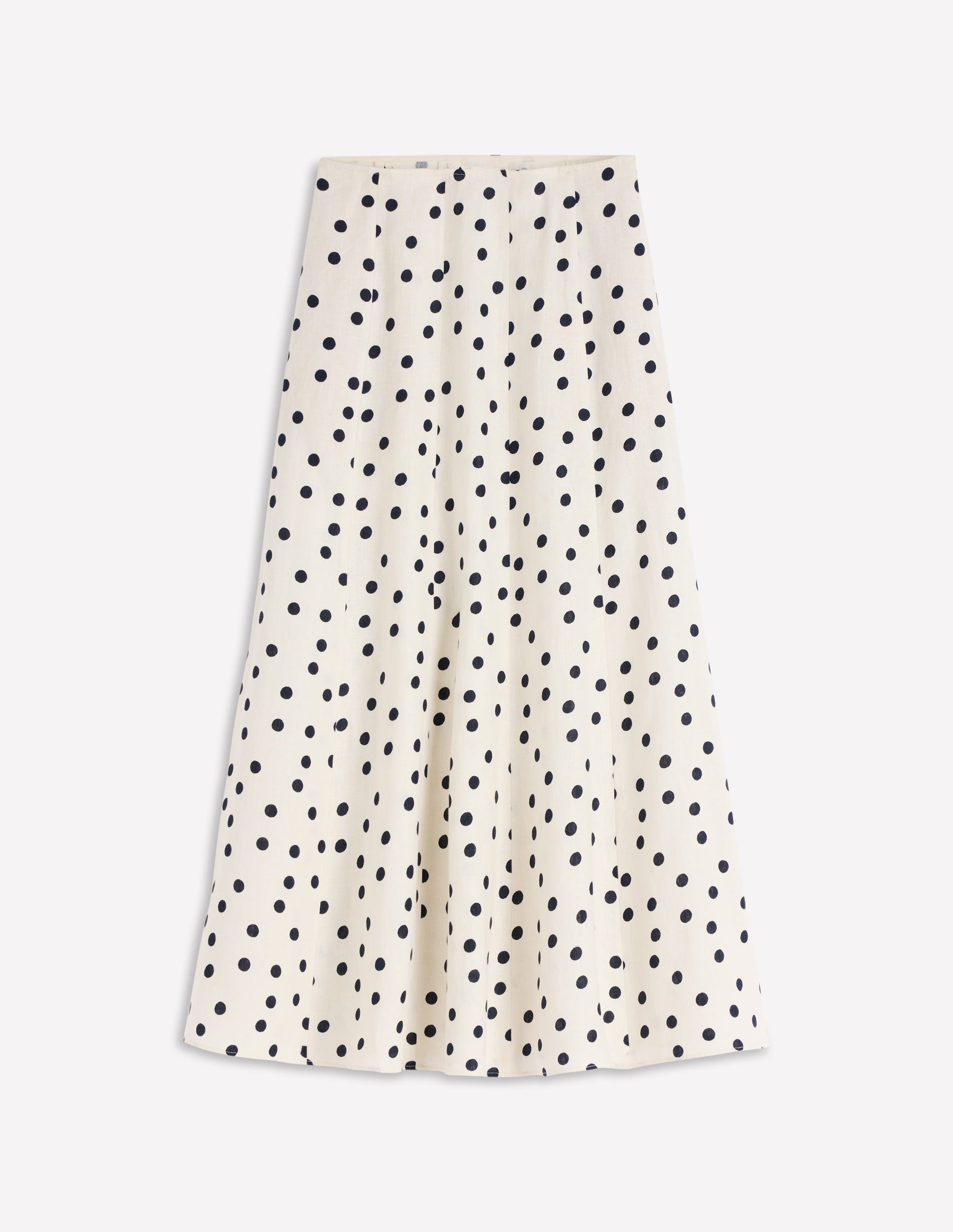 Miriam Linen Maxi Skirt-Ivory, Painted Dot-5