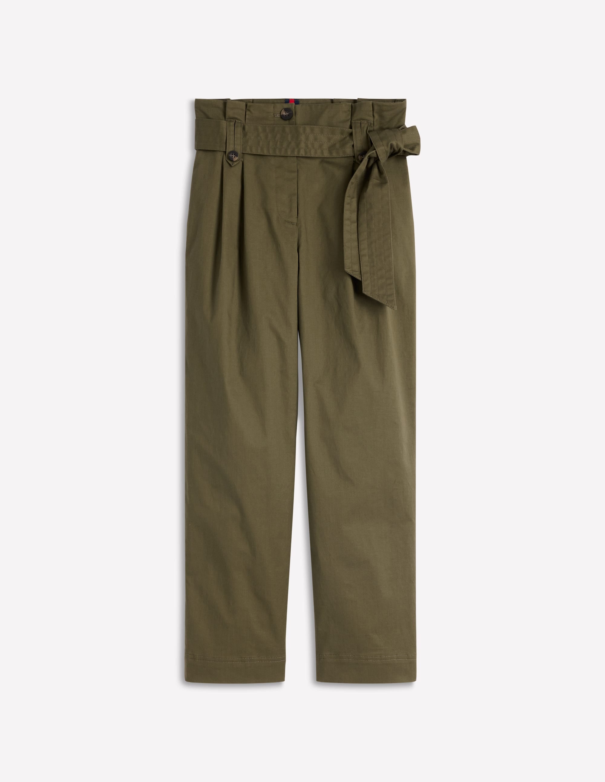 Hose mit Paperbag-Bund-Waldgrün - Image 5