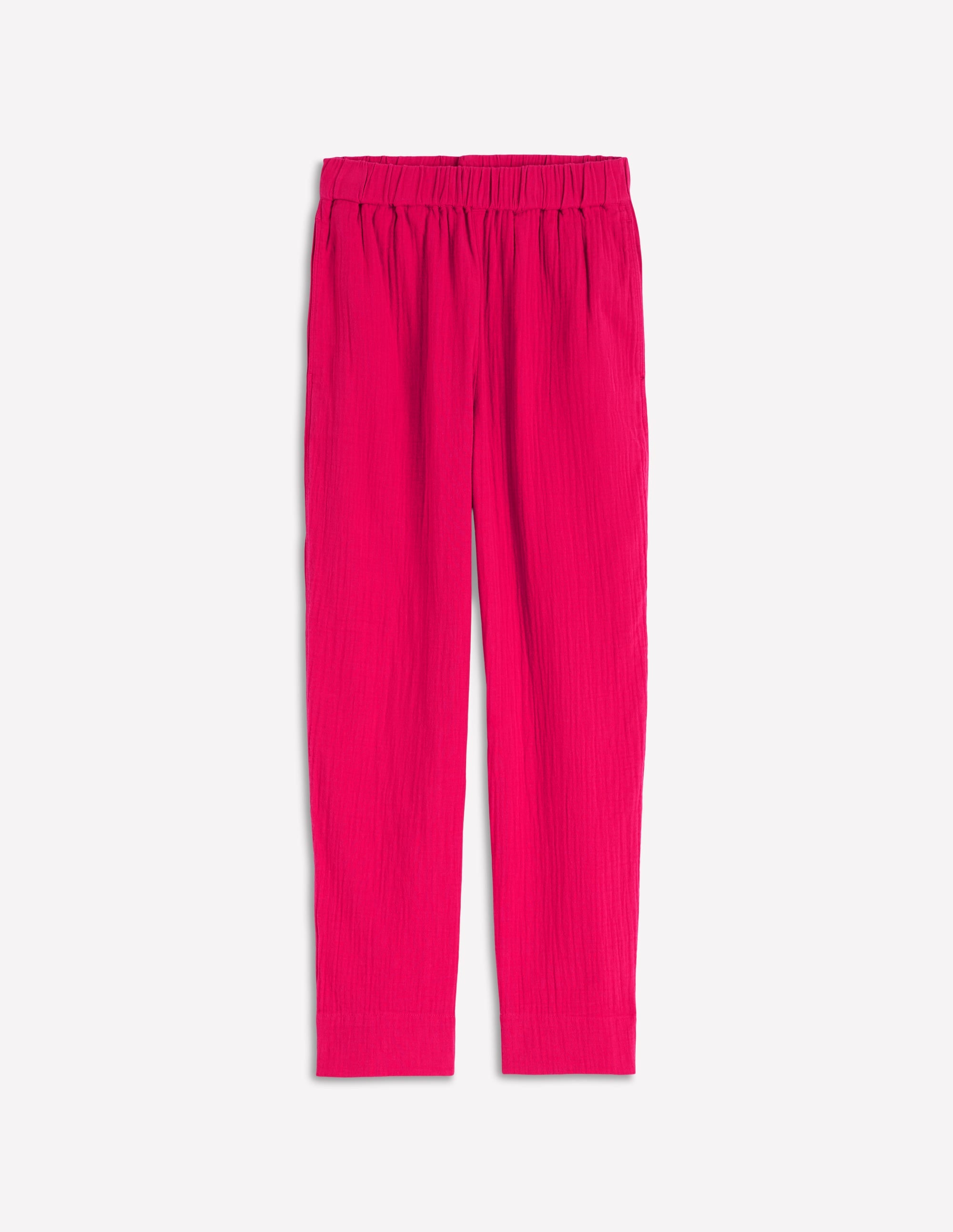 Verkürzte Doppeltuch-Hose-Granatapfel - Image 6