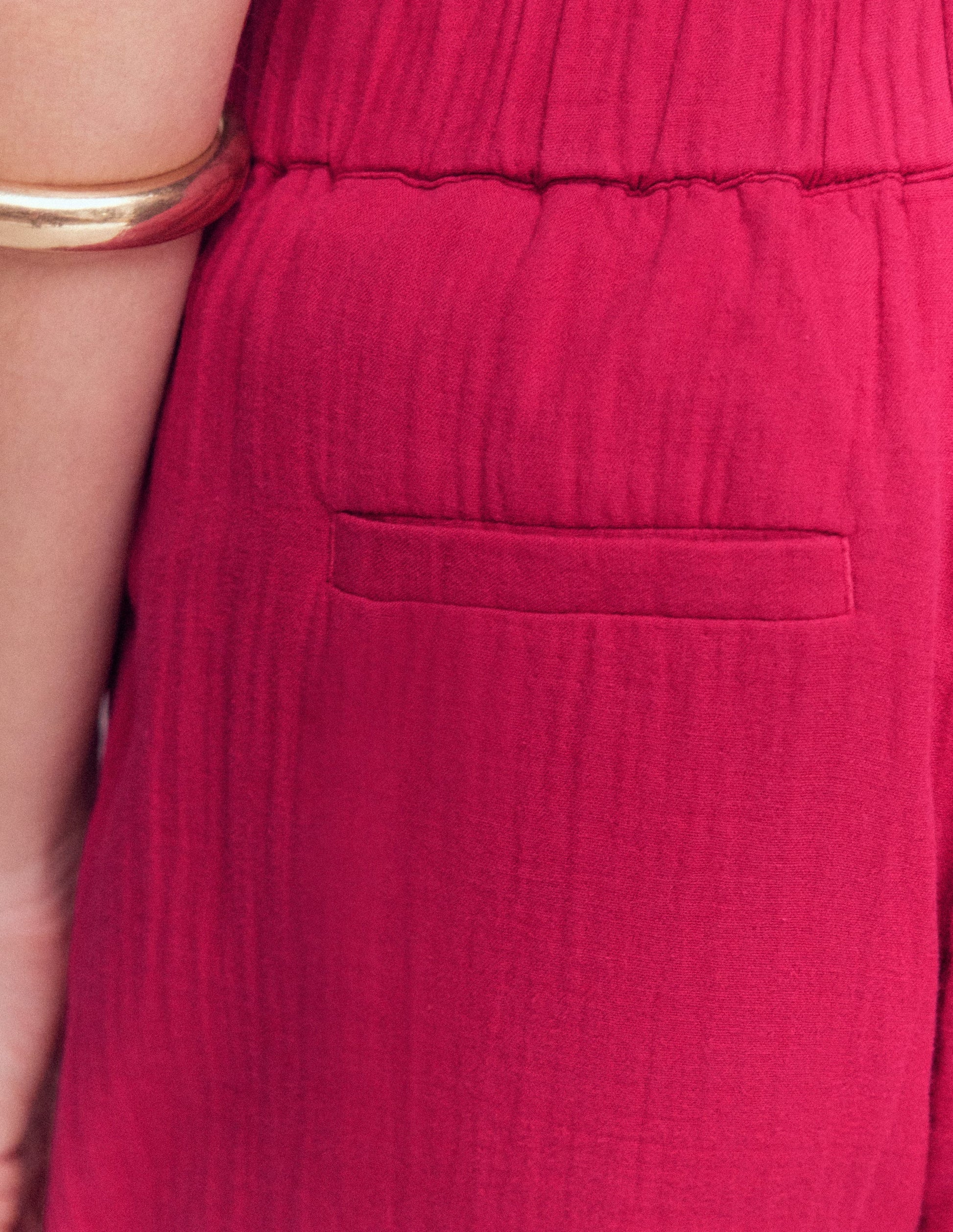 Verkürzte Doppeltuch-Hose-Granatapfel-5